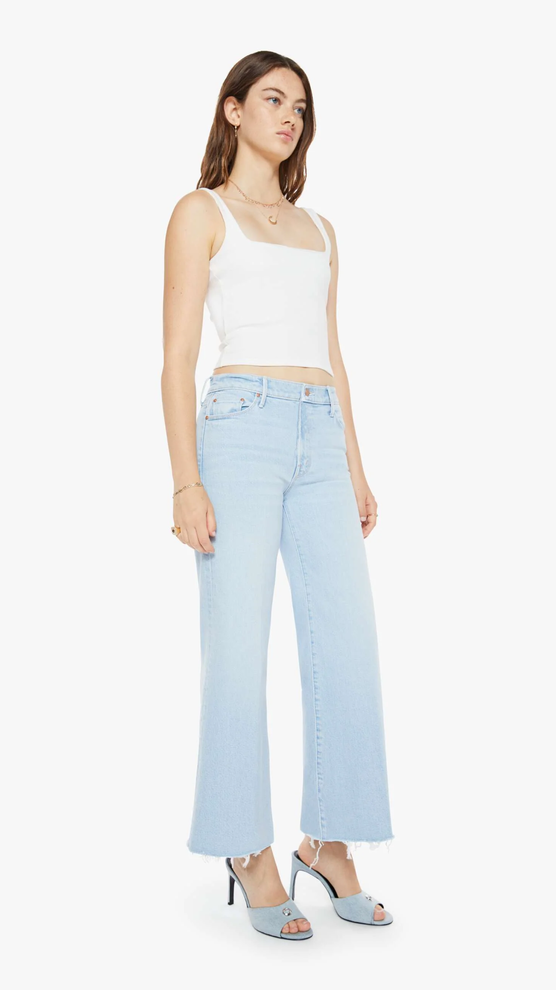 Mother The Twister Ankle Fray Jean in Cowabunga