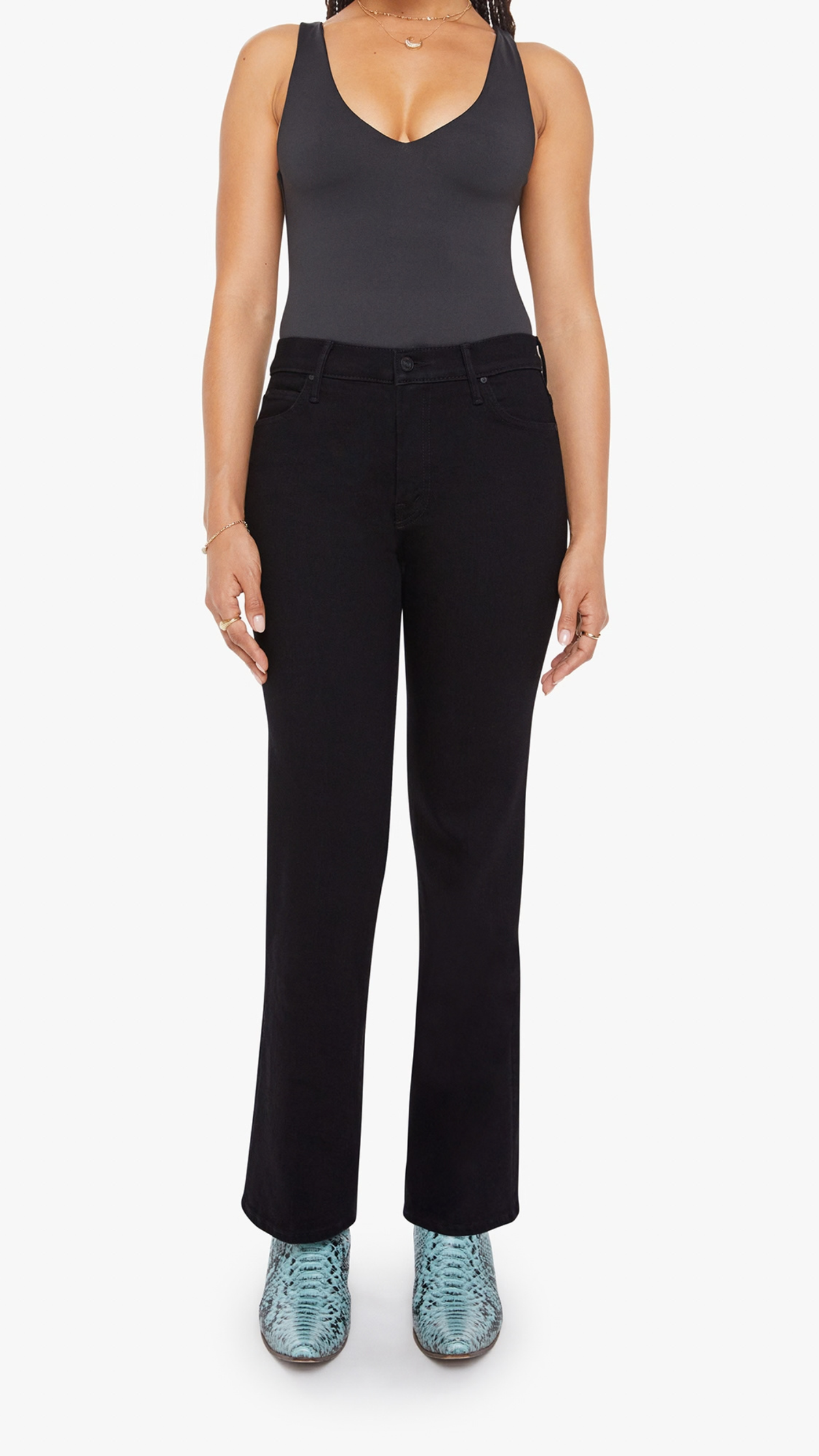 Mother PETITES The Lil Kick It Jean in Nighty Night