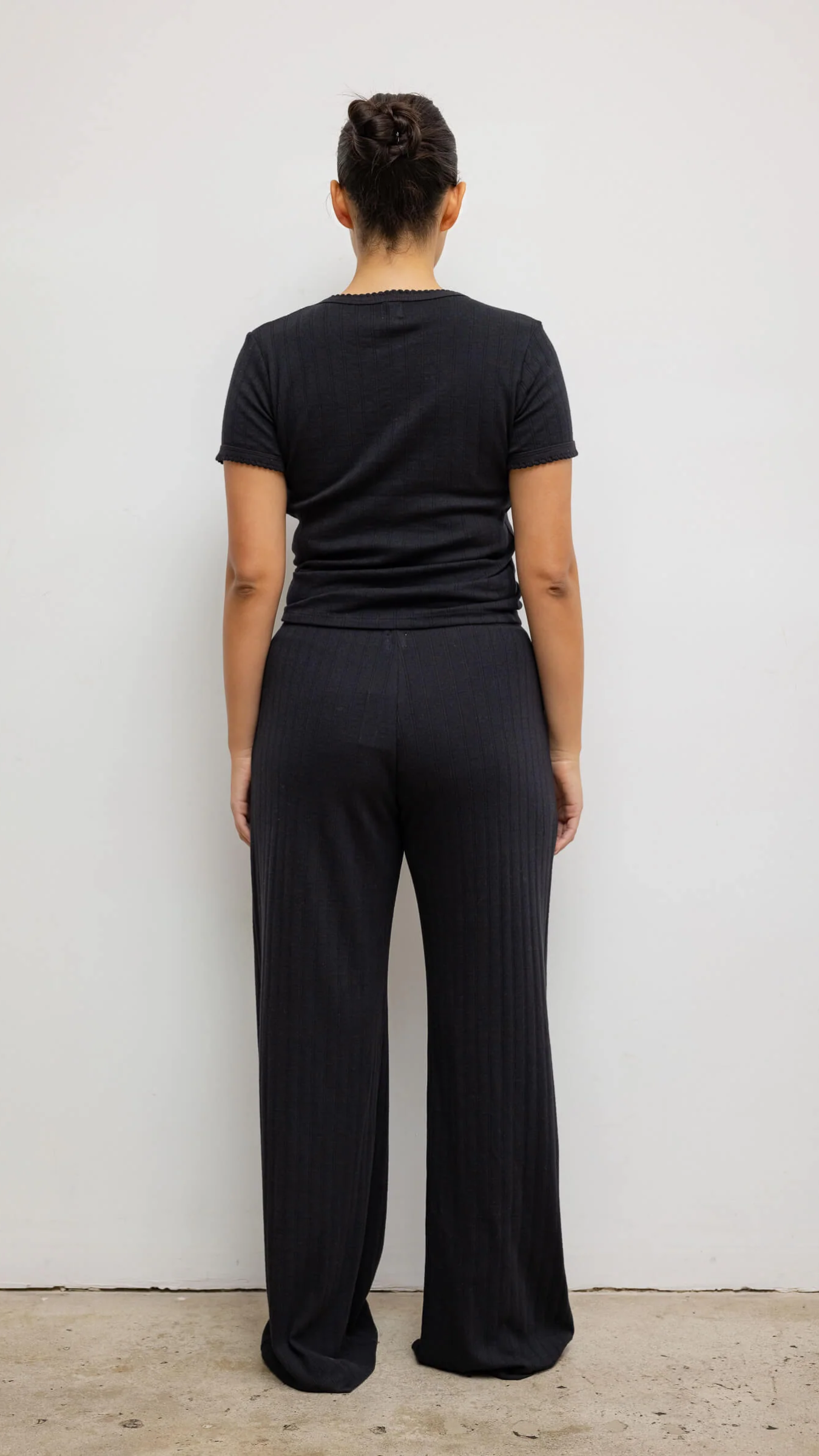 LESET Pointelle Slim Fit Tee