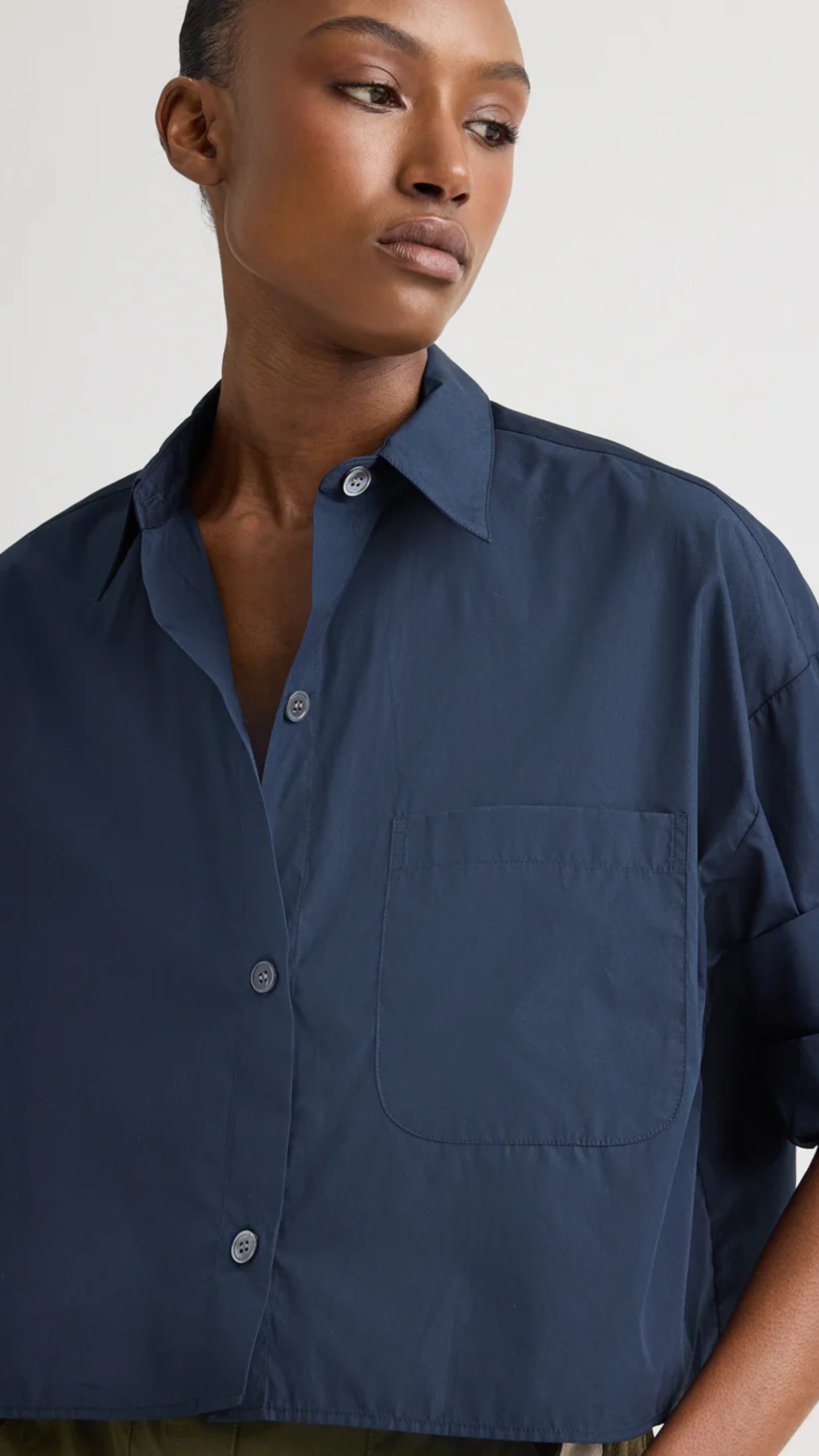 TWP Next Ex Superfine Cotton Shirt in Midnight