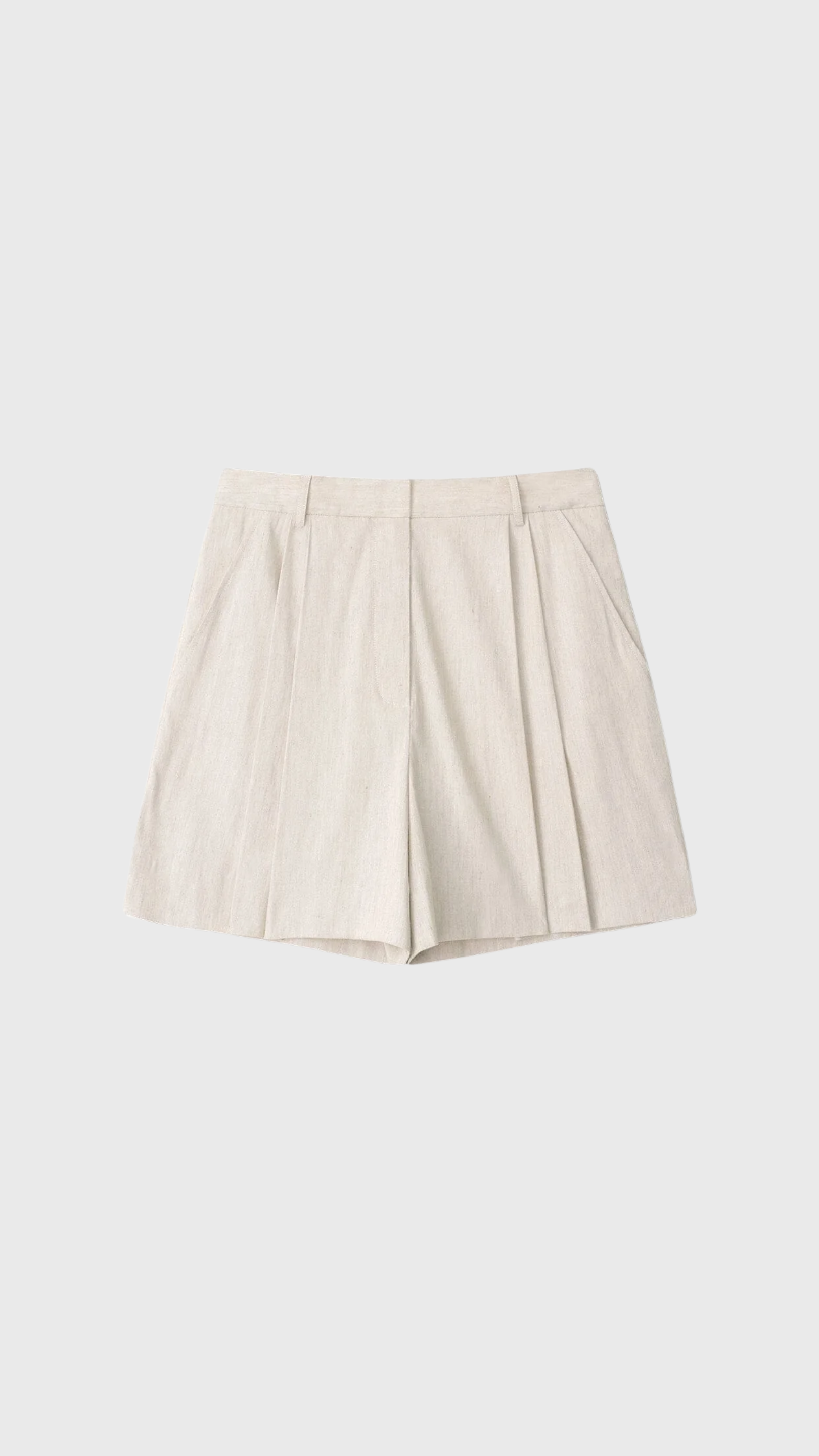 Staud Cruz Linen Short in Natural