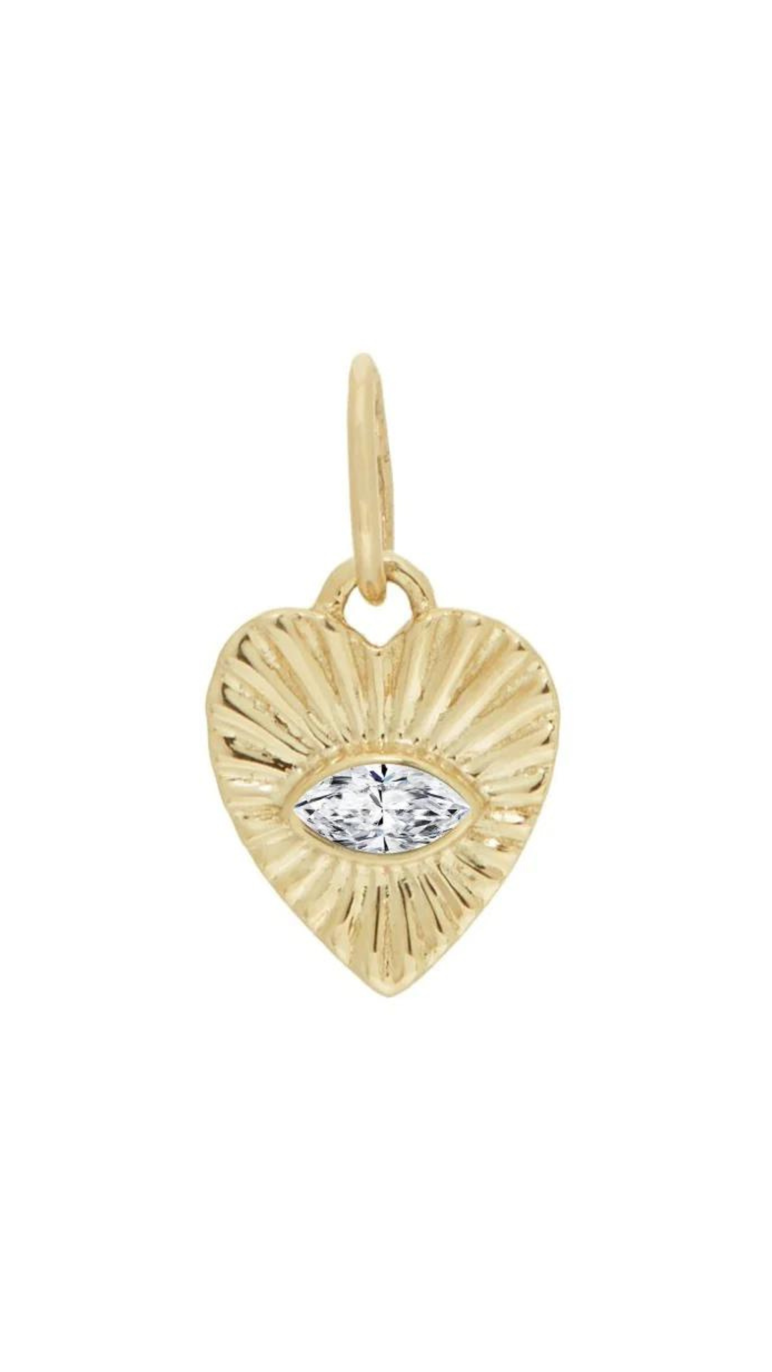 Zahava Mini Sunbeam Heart Charm