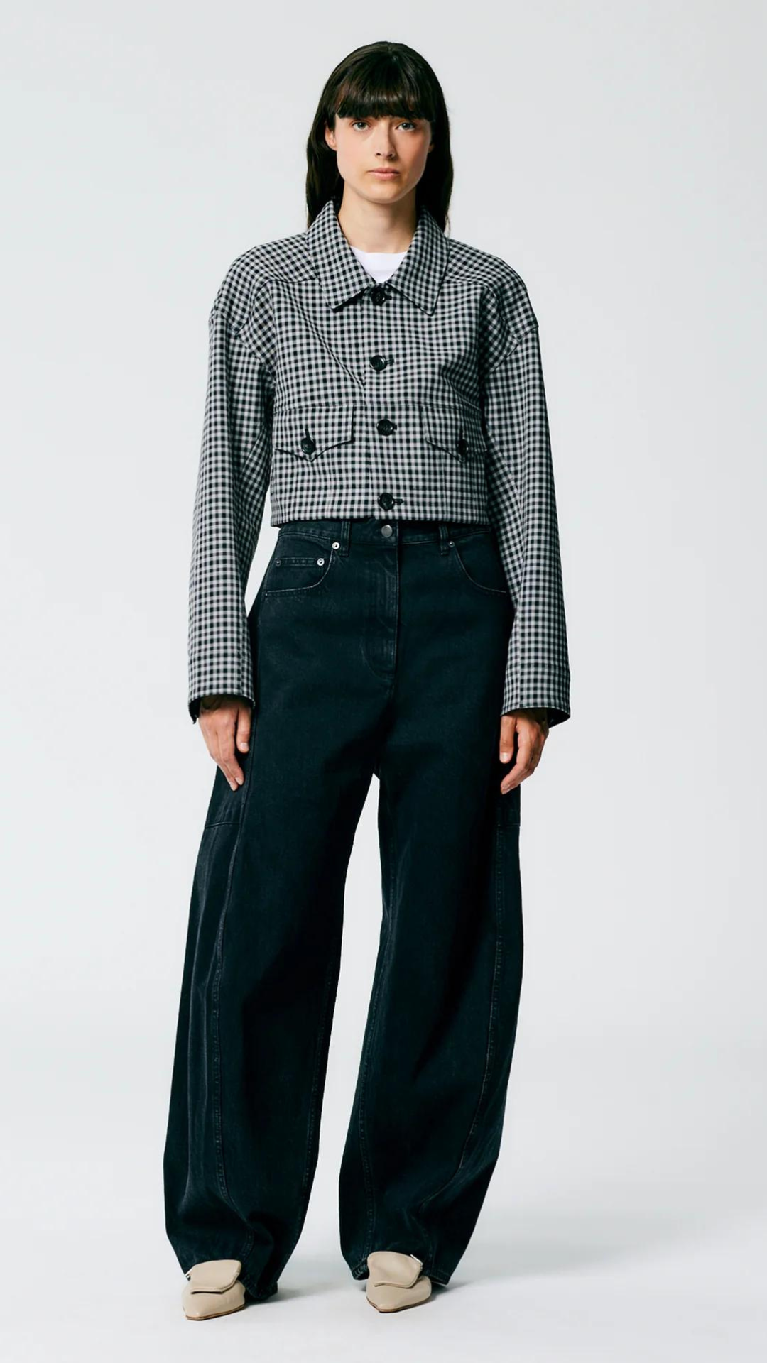 Tibi Black Denim Sid Jean