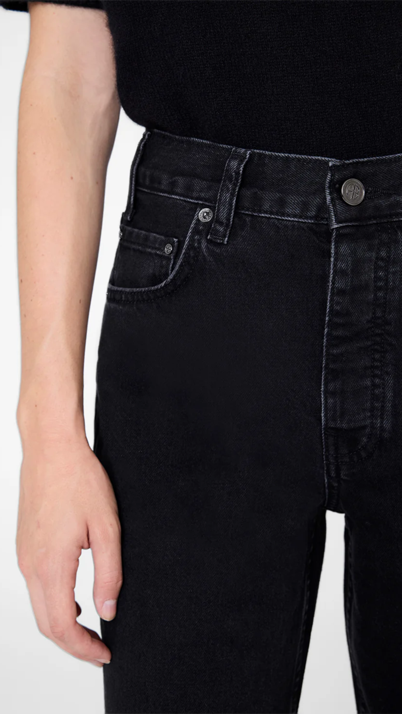 Anine Bing Roy Jean in Vintage Black