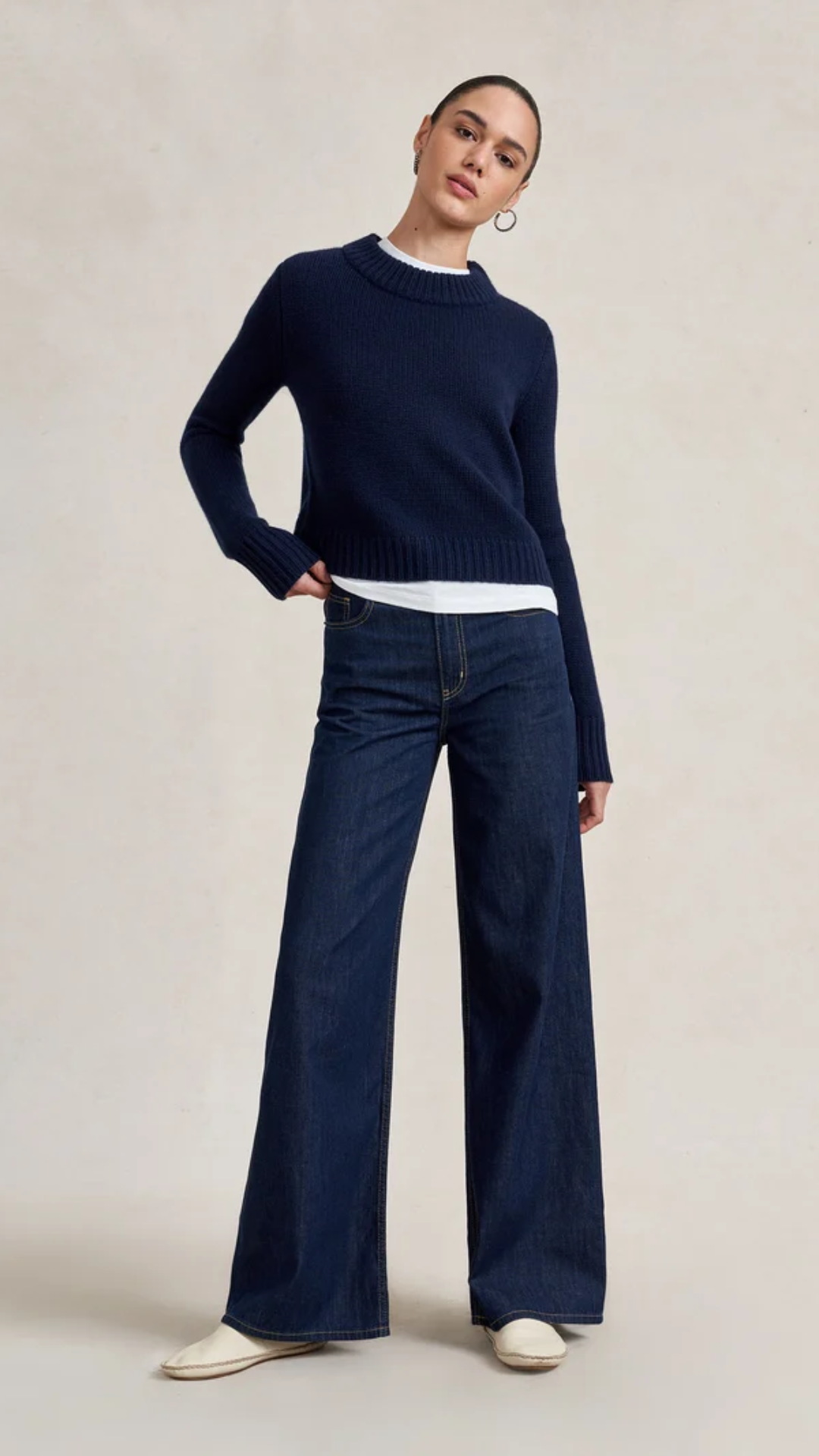 La Ligne Solid Mini Marin Sweater in Navy