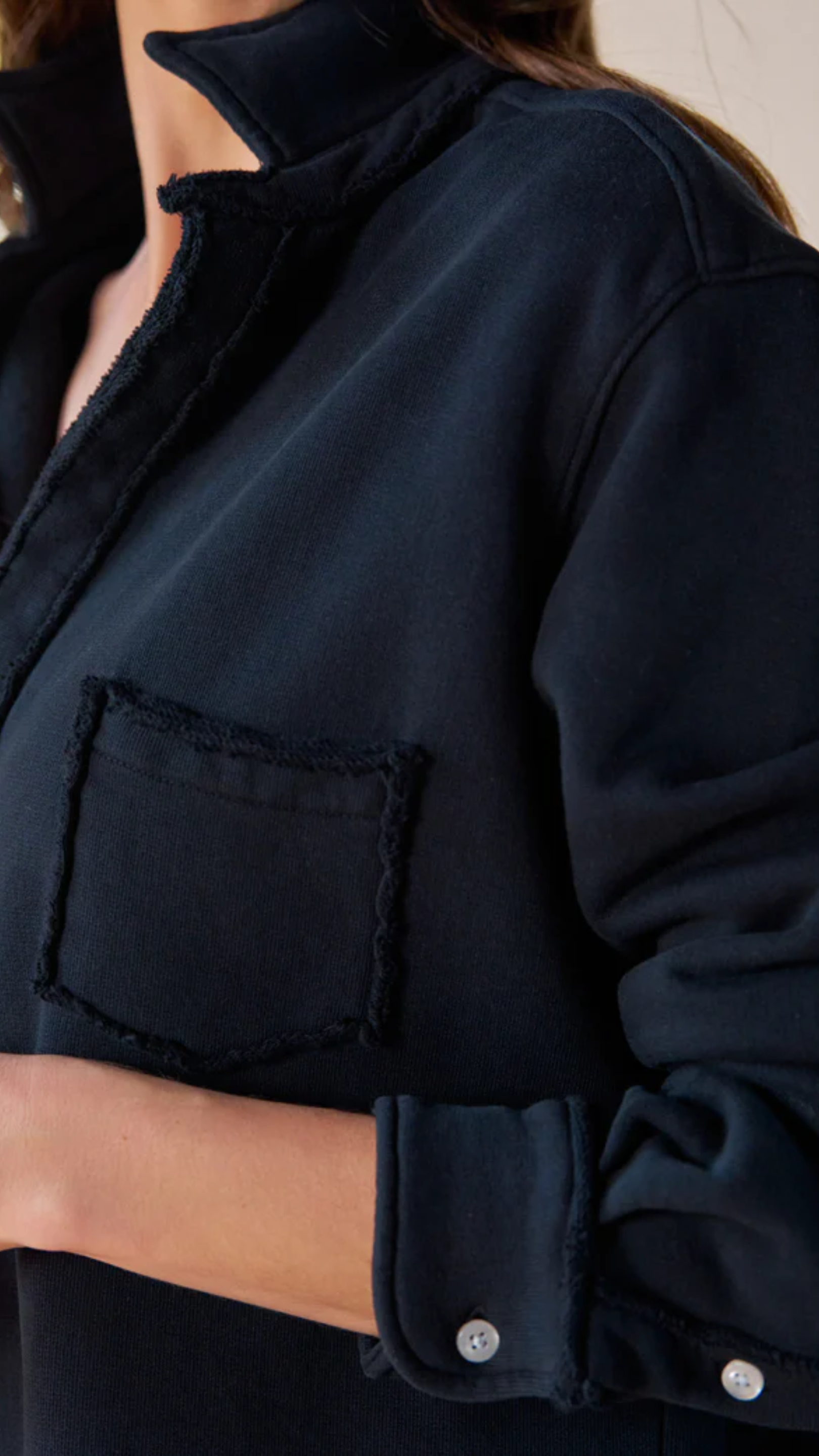 Frank & Eileen Relaxed Button Up Sweatshirt