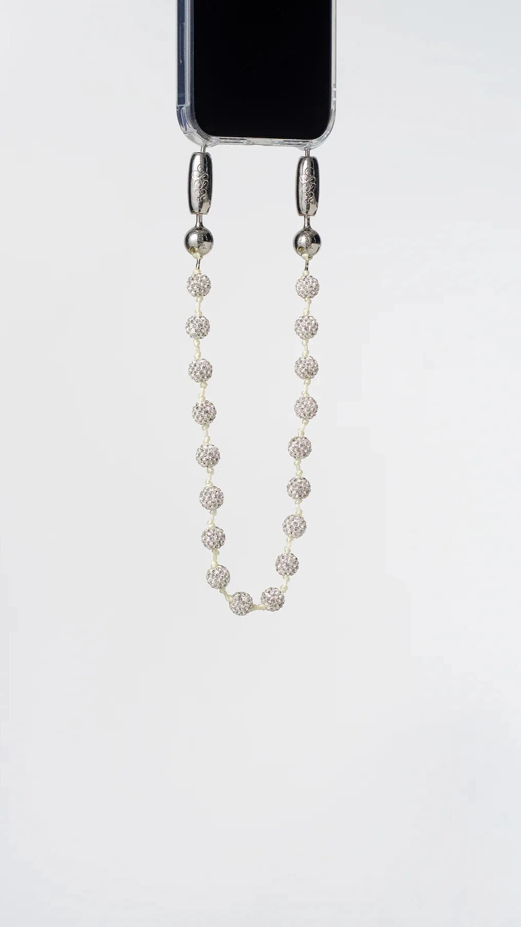 Ossa Pave Disco Ball Wristlet White