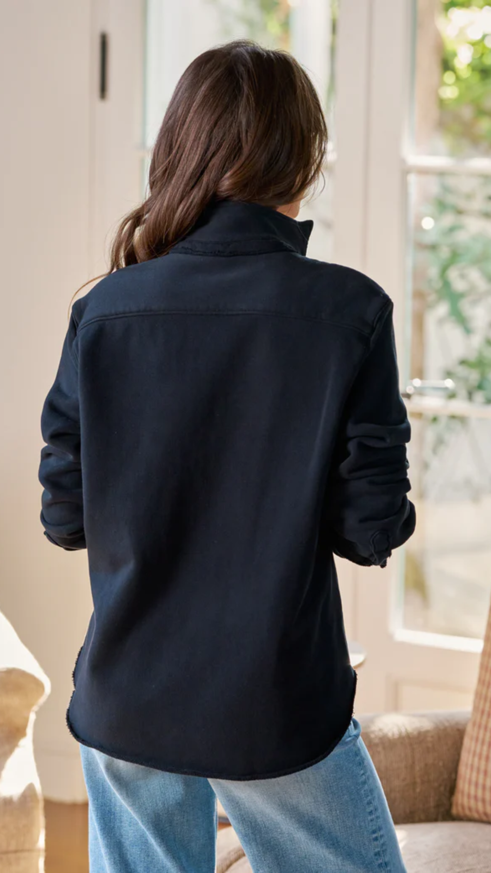 Frank & Eileen Relaxed Button Up Sweatshirt