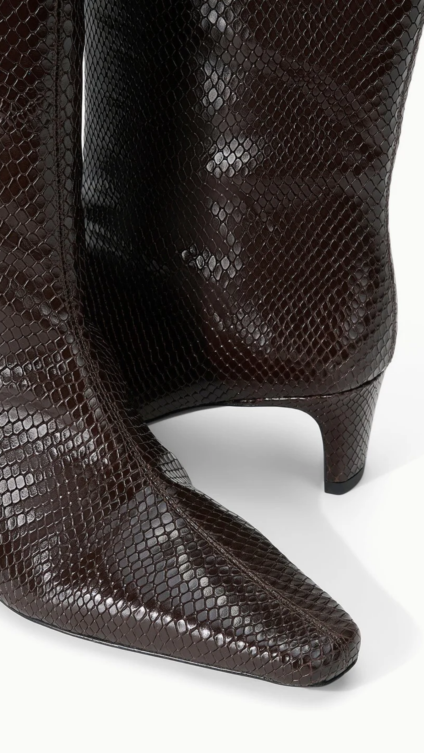 Staud Wally Boot in Espresso Snake