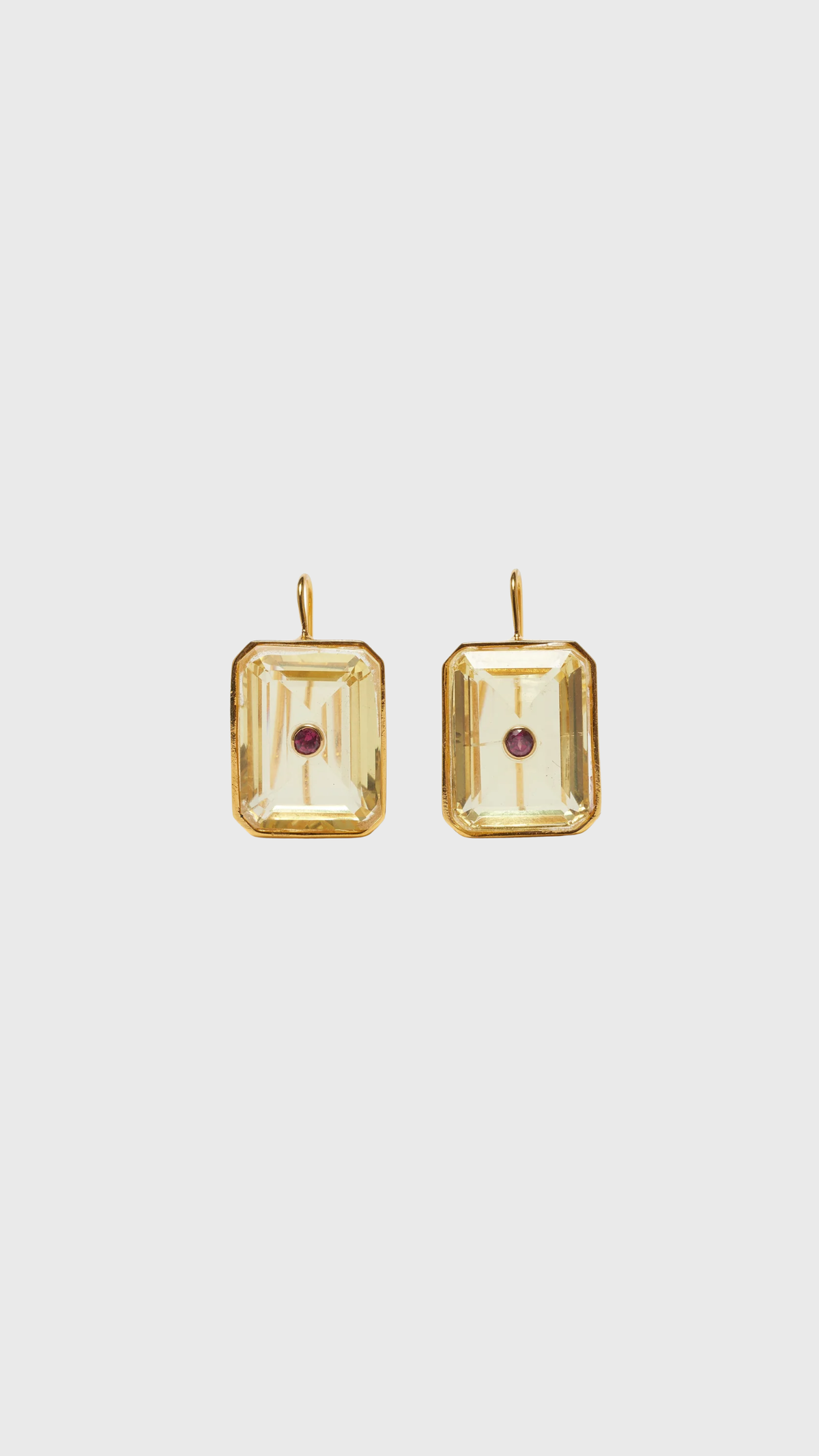 Lizzie Fortunato Tile Earrings in Citrine