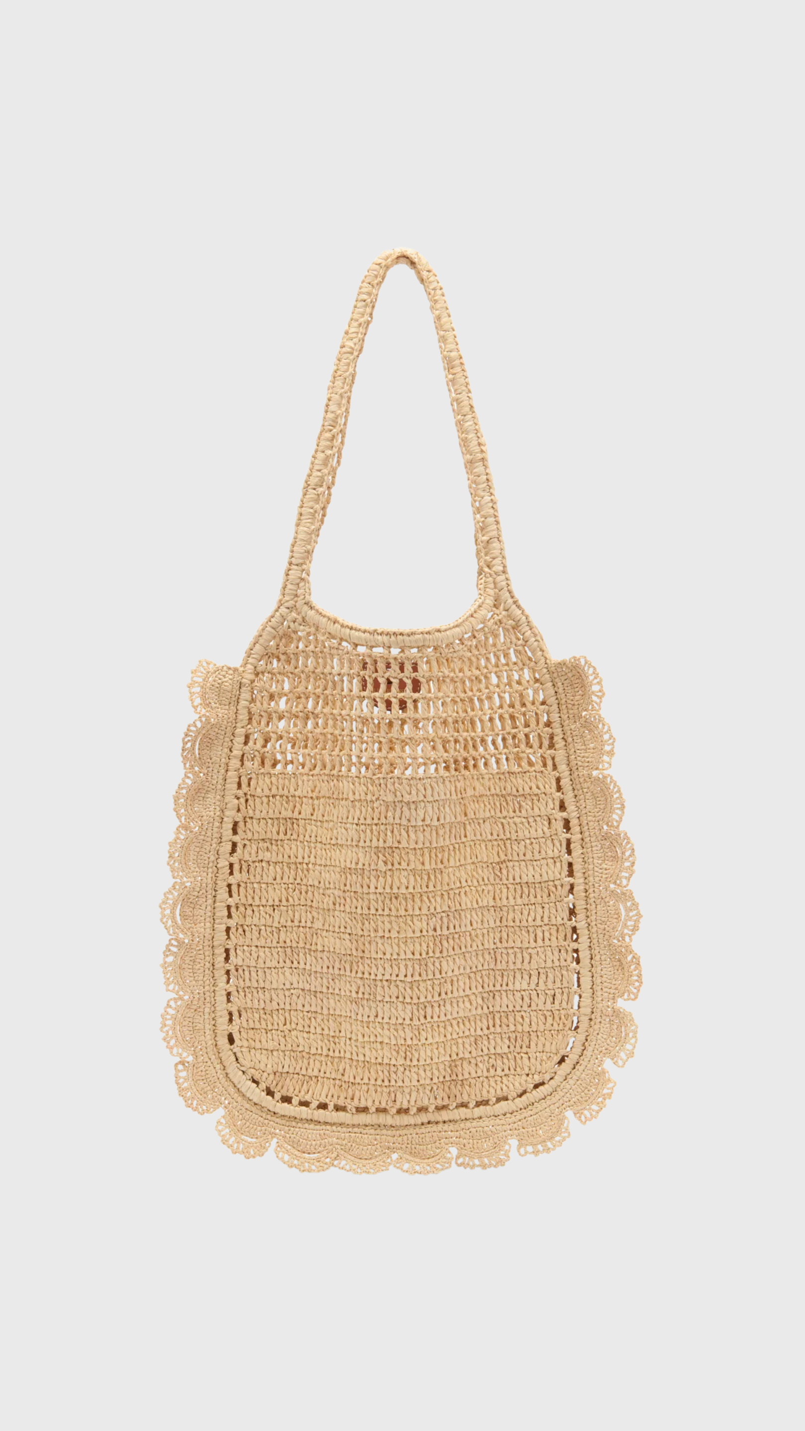 Ulla Johnson Marina Raffia Flat Tote in Natural