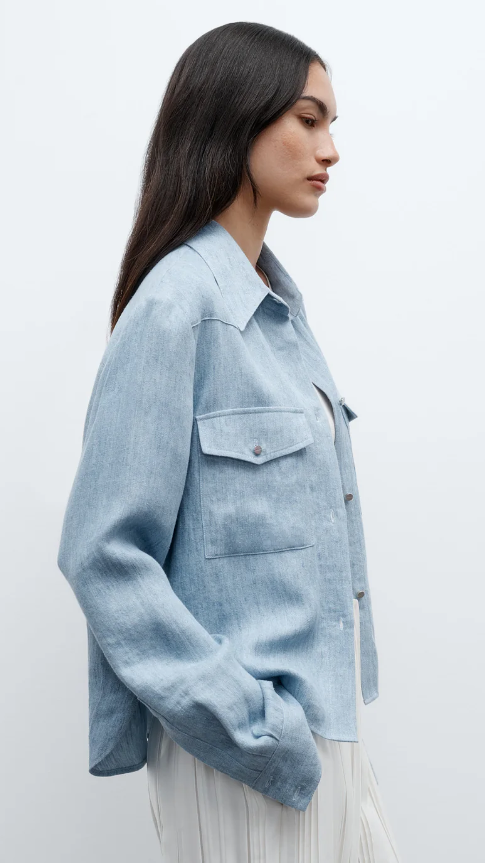 TWP New Carter Top in Light Indigo