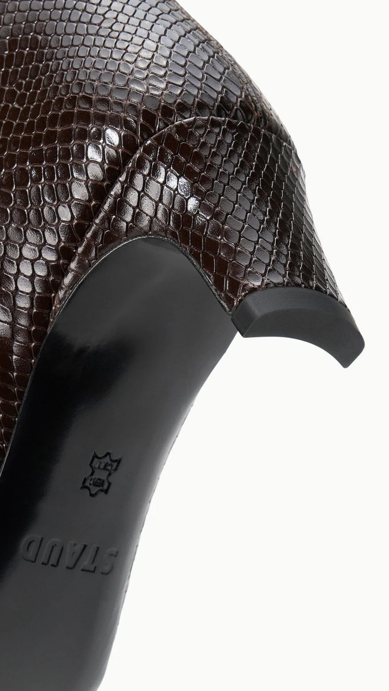 Staud Wally Boot in Espresso Snake