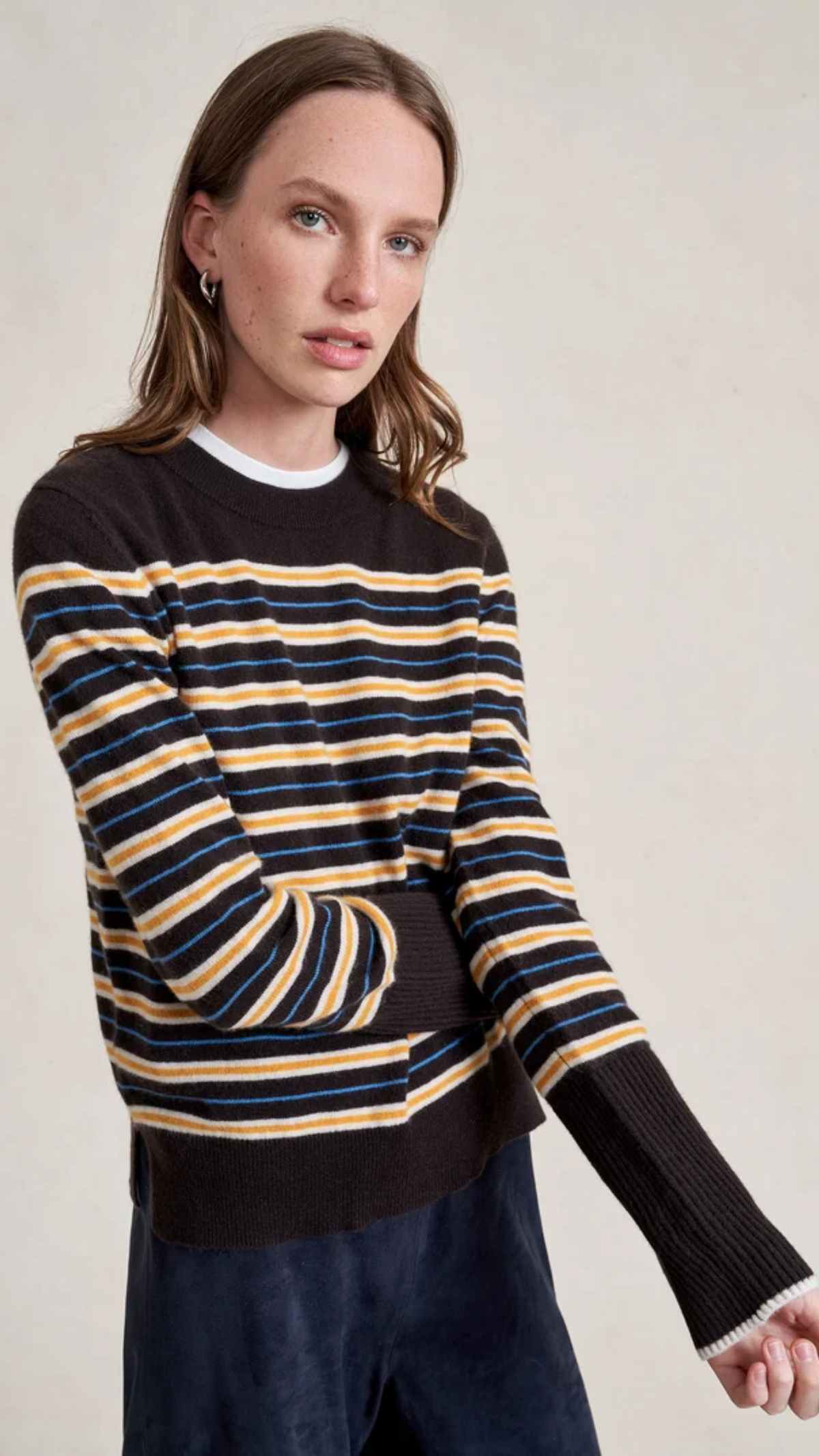 La Ligne Lean Lines Sweater in Chocolate Cream