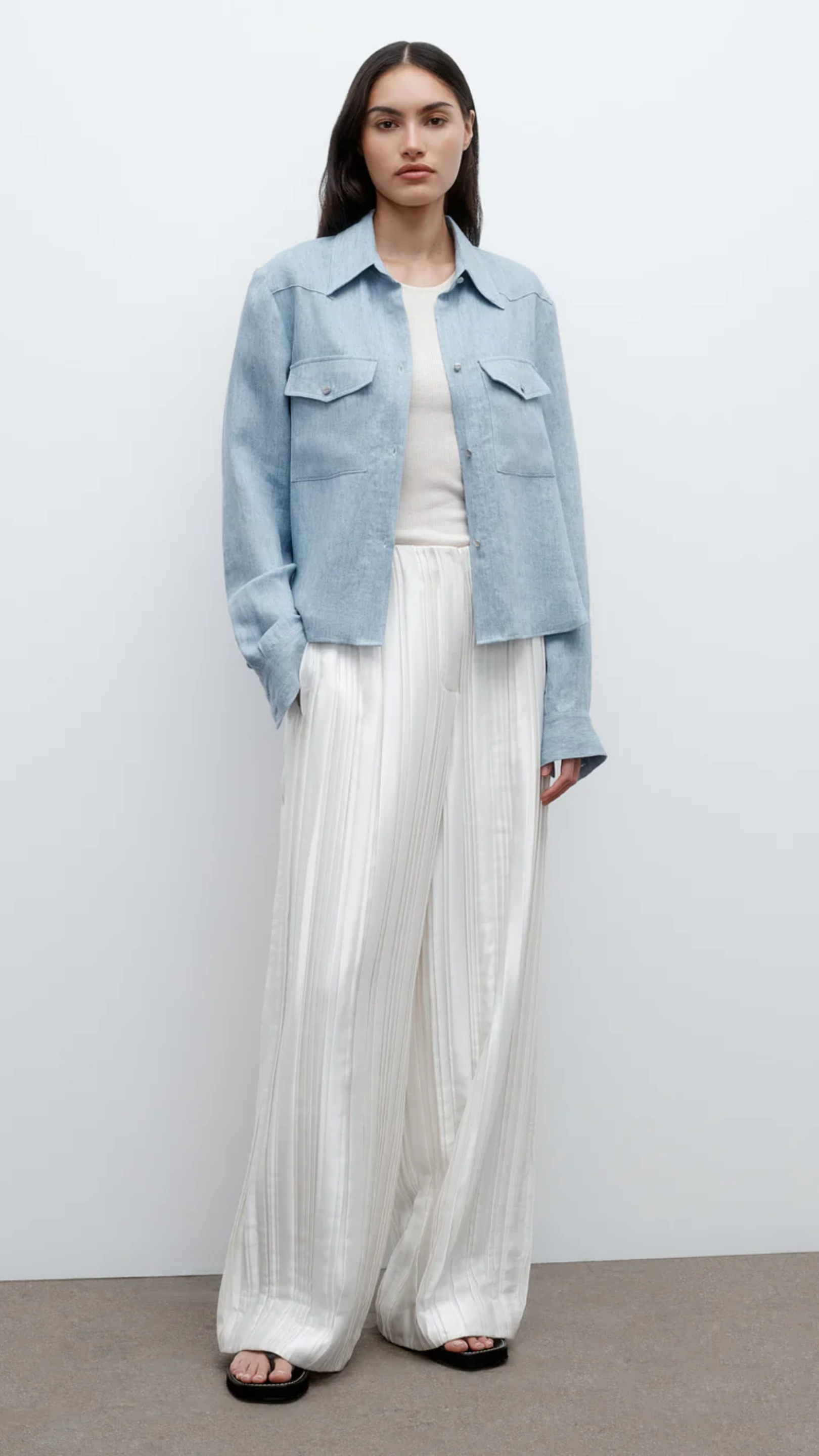 TWP New Carter Top in Light Indigo