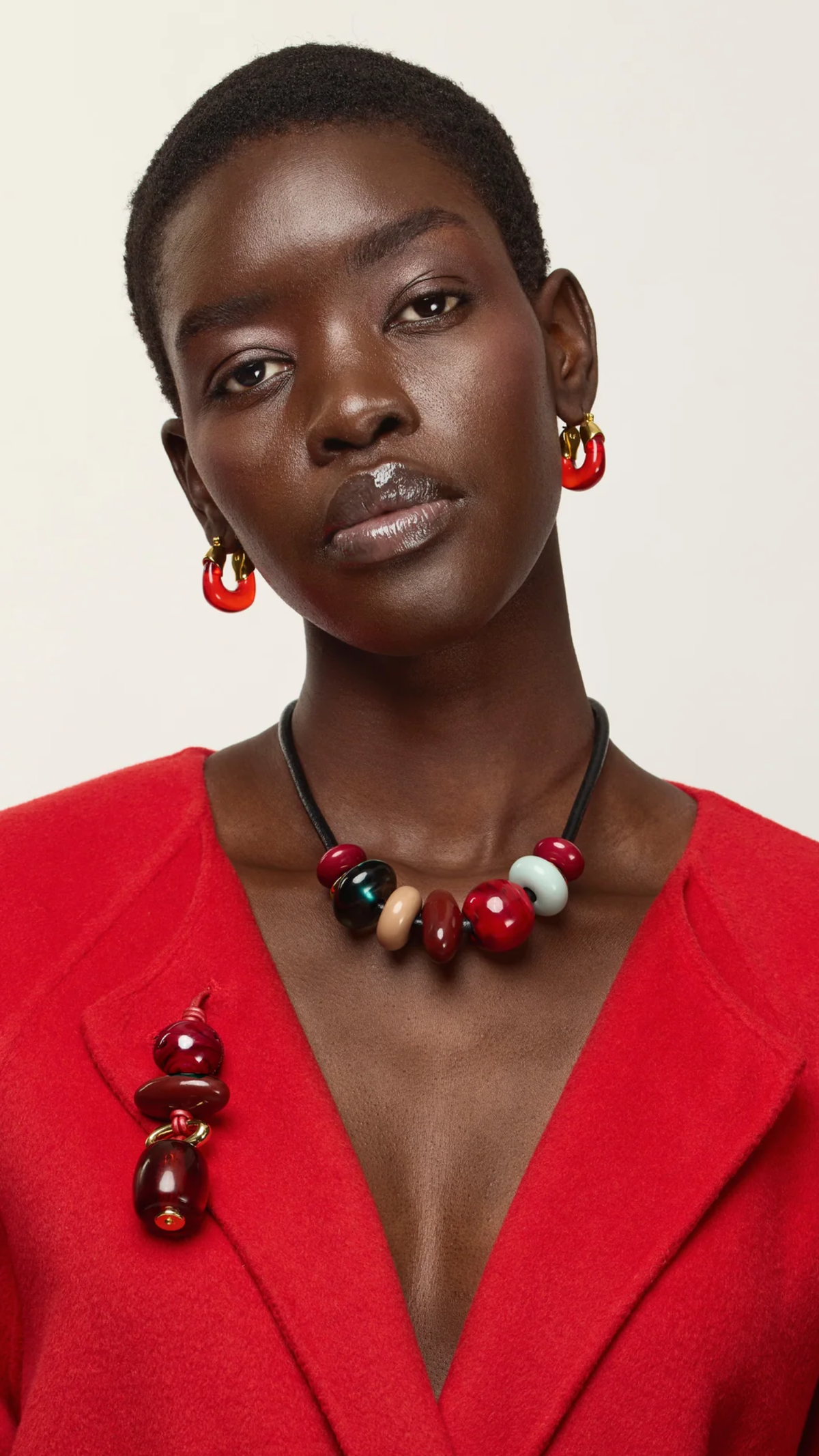 Lizzie Fortunato Mini Organic Hoops in Cherry