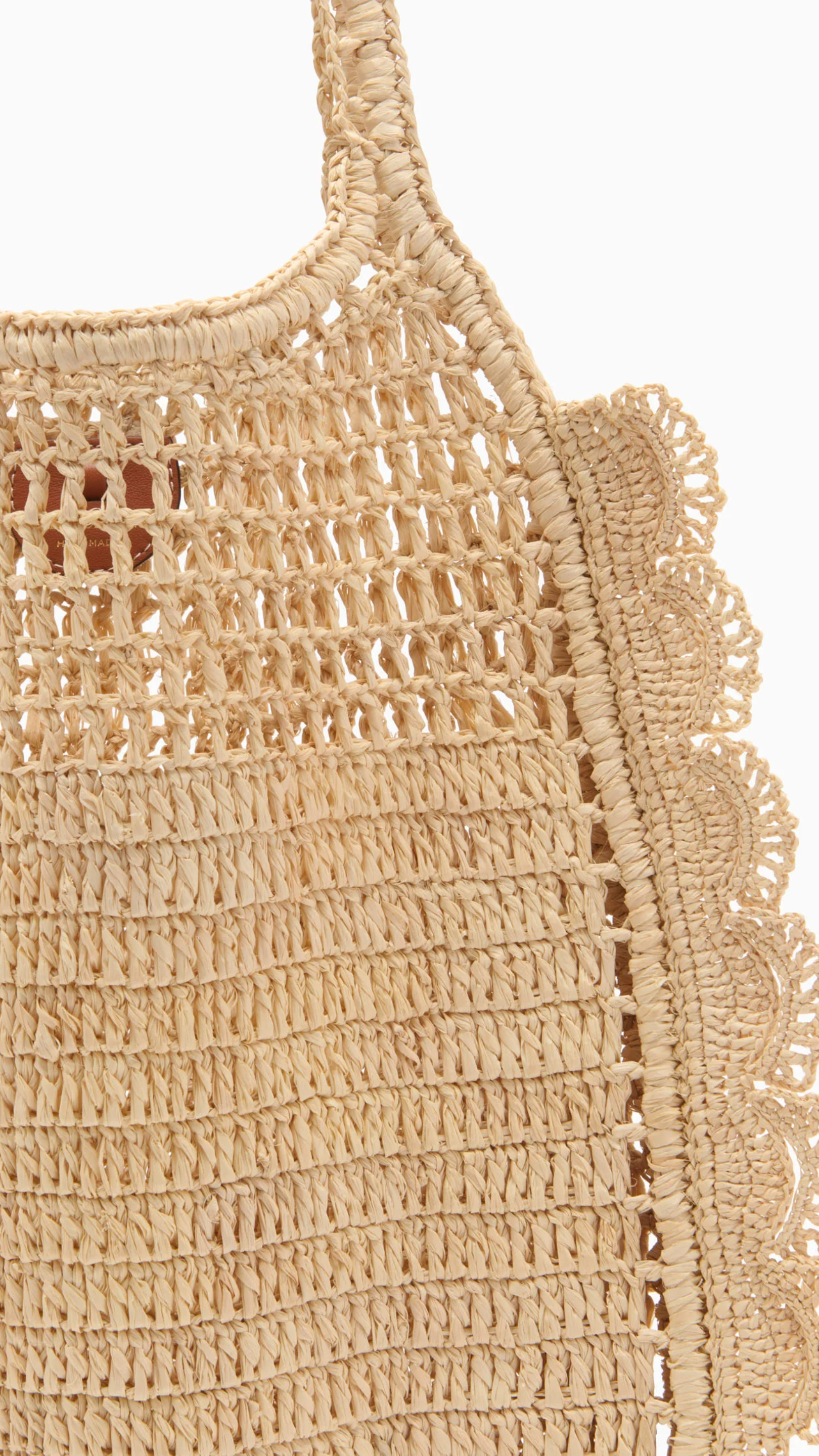 Ulla Johnson Marina Raffia Flat Tote in Natural
