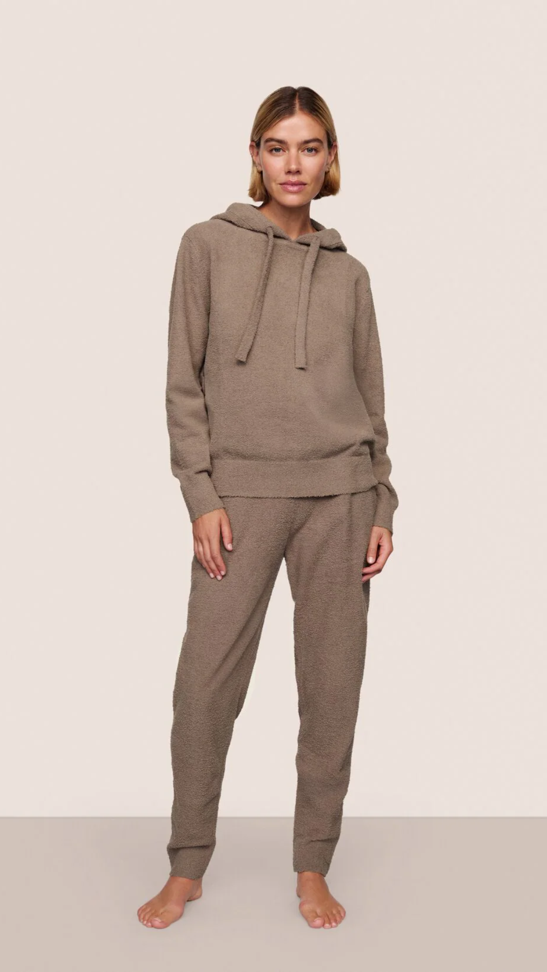 Eberjey Boucle Jogger in Deep Taupe
