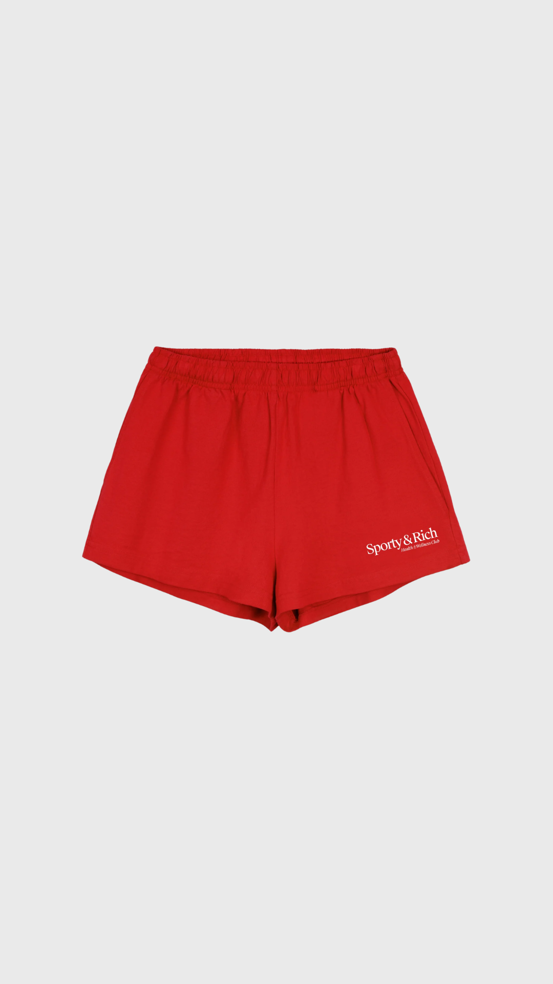 Sporty & Rich Modern Disco Short in Ruby/White