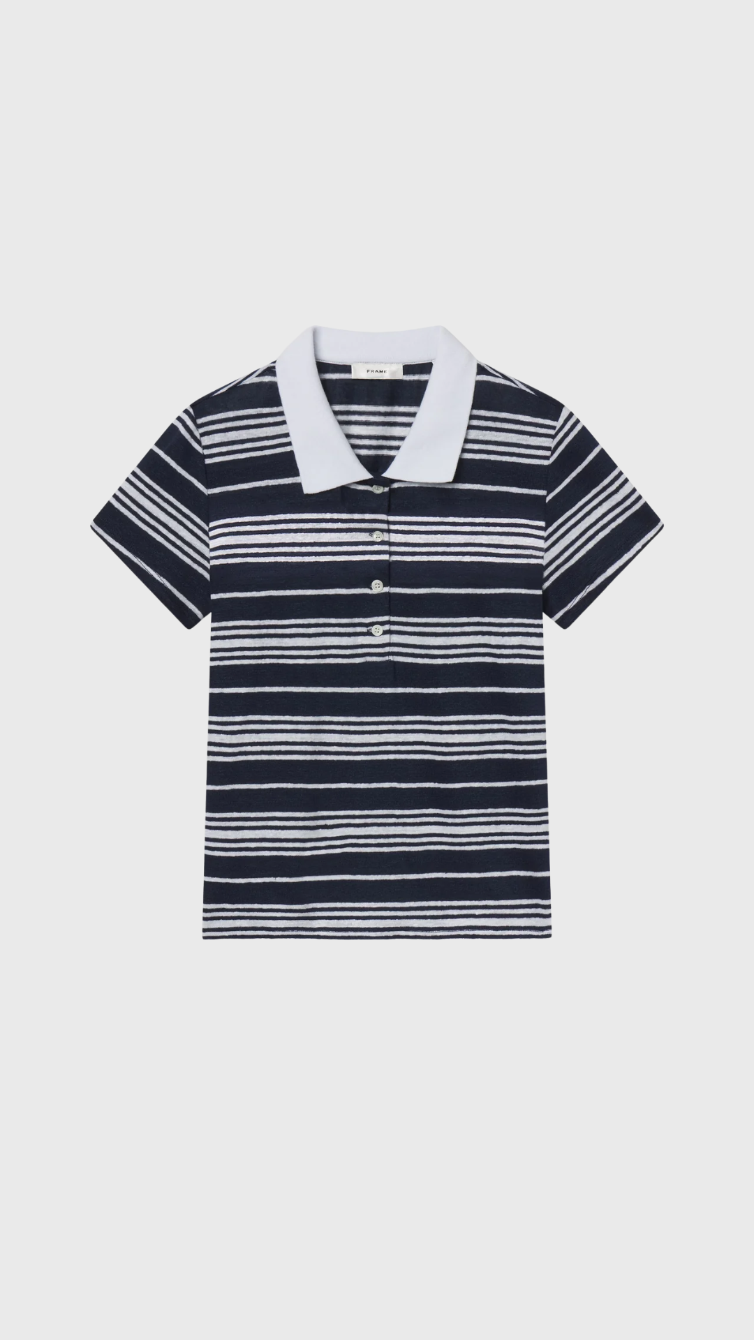 Frame The Striped Polo in Navy Multi