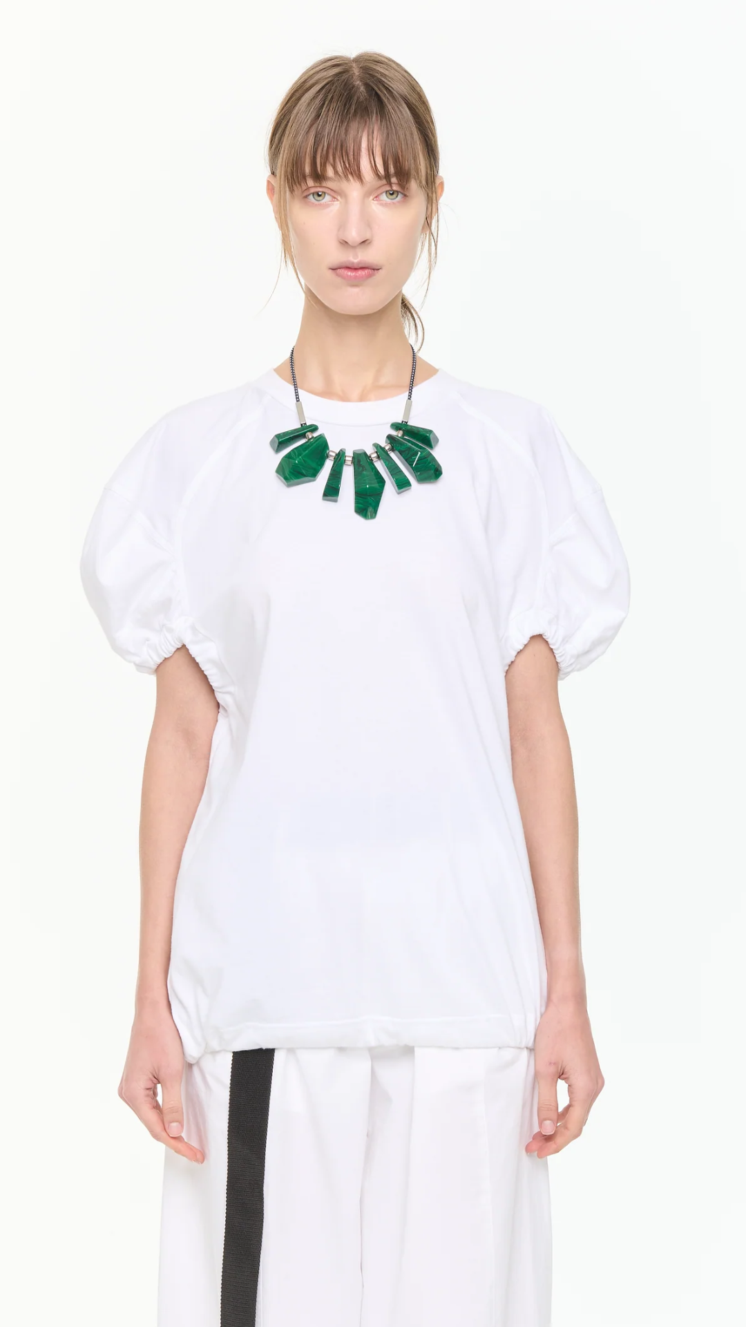 Plan C Cap Sleeve Tee in White