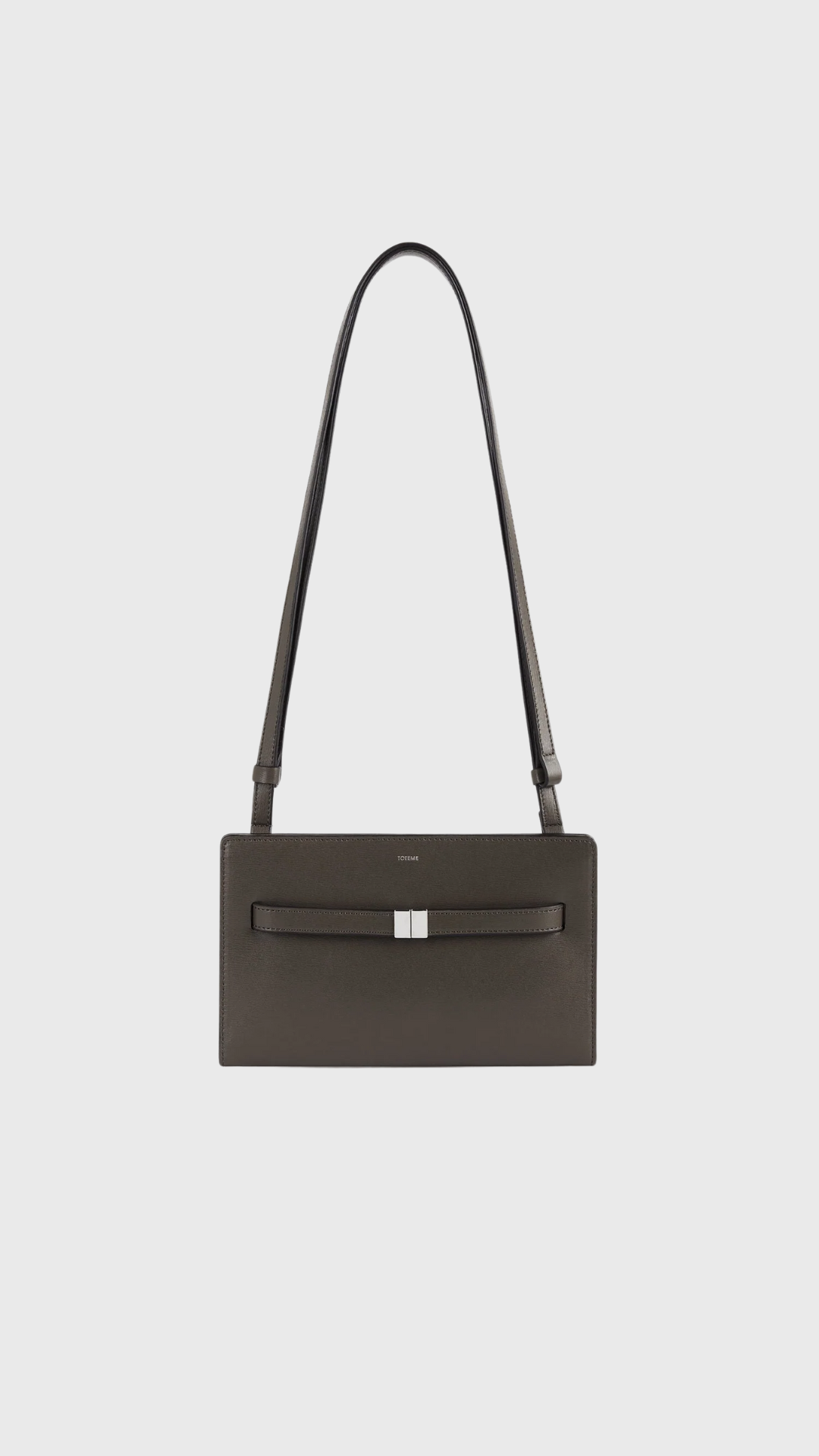 Toteme Belted Leather Cross-body Bag in Bark