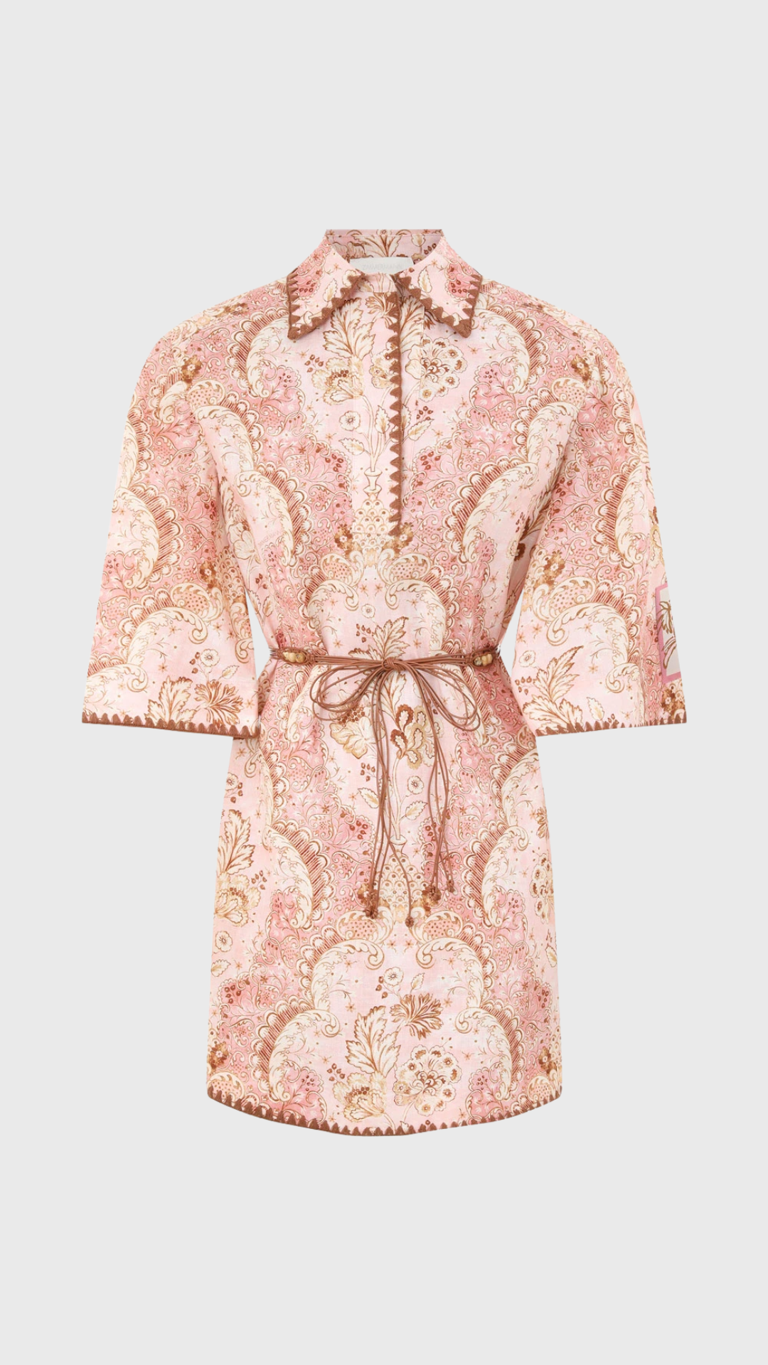 Zimmermann Daylight Tunic Mini Dress | Damask Rose | Size 0 Zimmermann Daylight Tunic Mini Dress | Damask Rose | Size 0