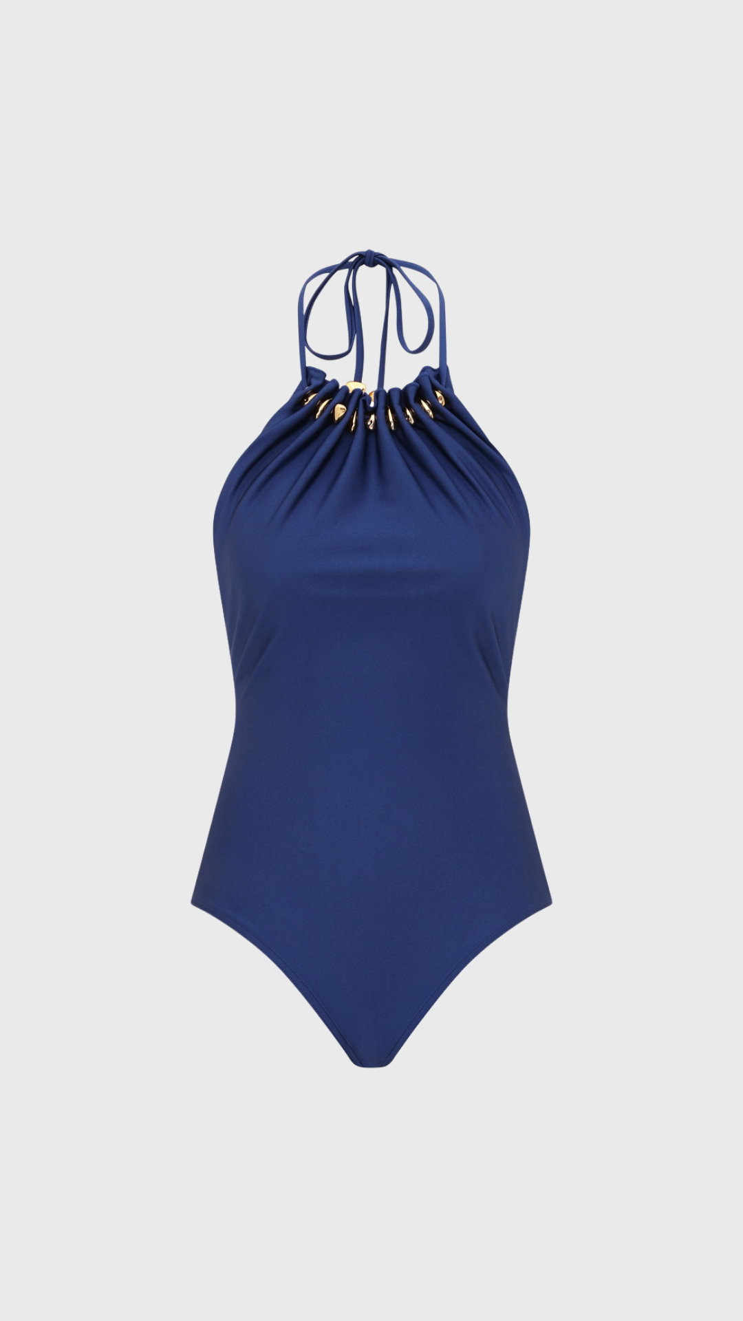 Zimmermann Aster Gathered Bead One Piece in Dark Cobalt