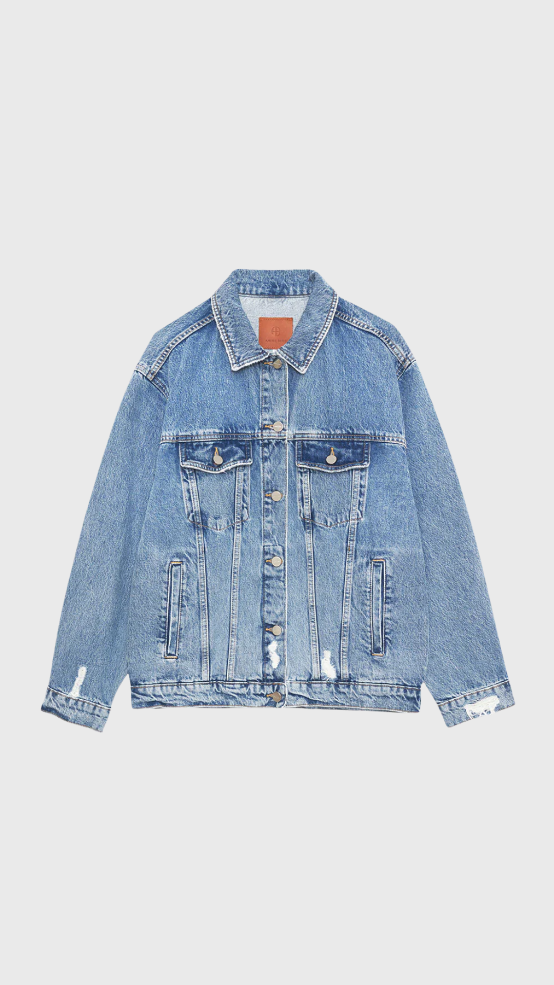 Anine Bing Rory Denim Jacket in Vintage Blue