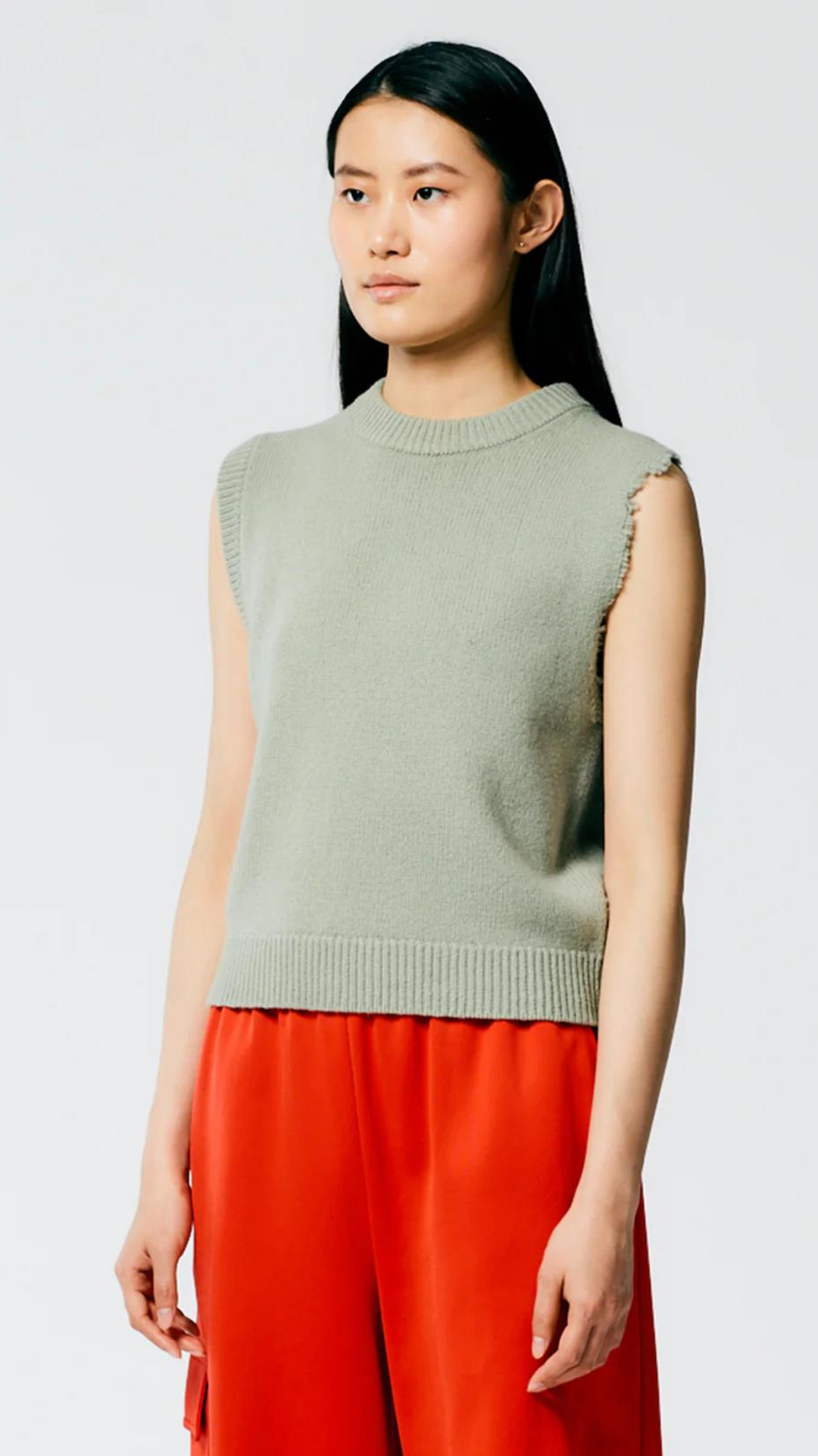 Tibi Soft Lambswool Distressed Vest