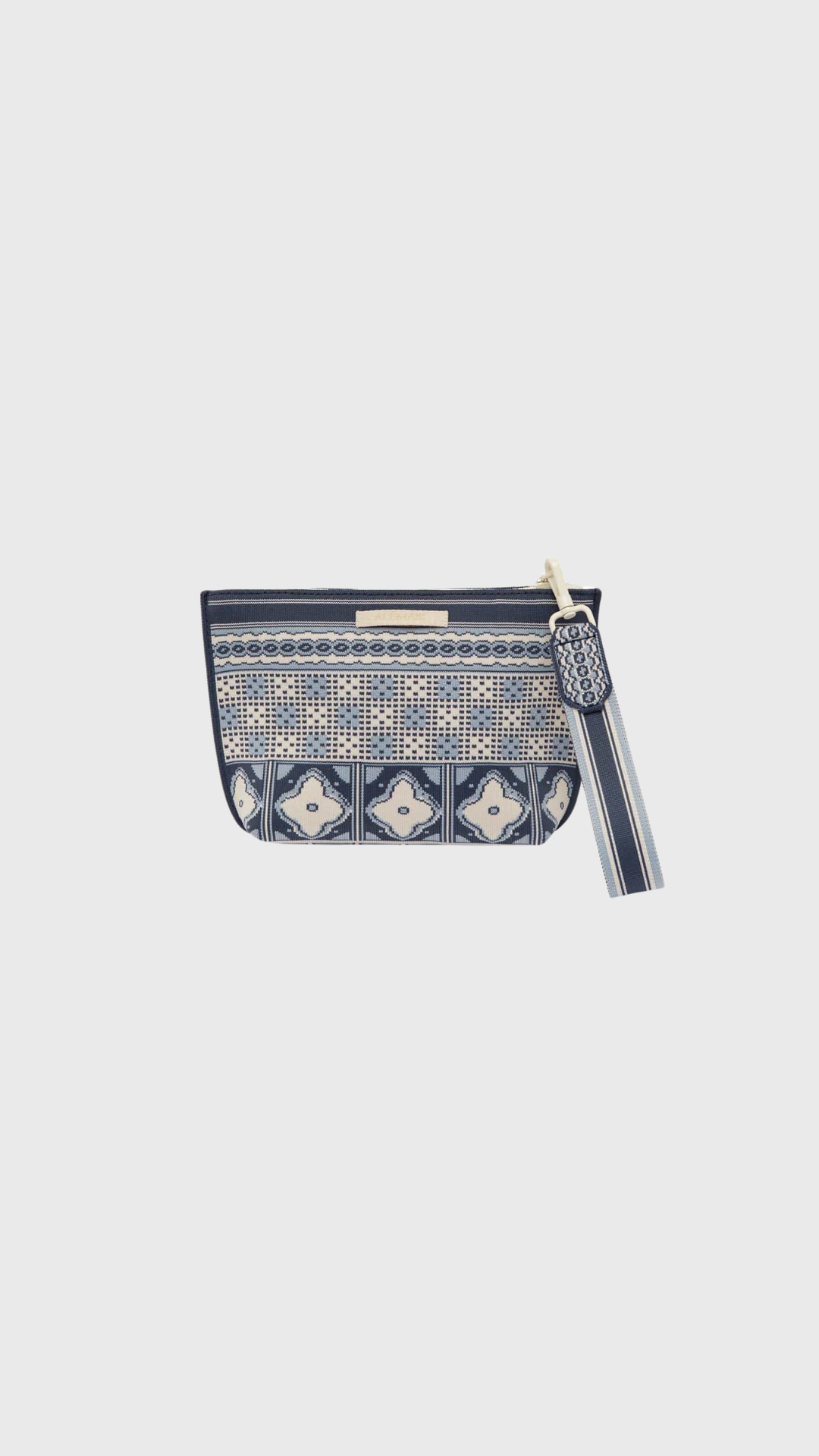 Alemais Villa Romantica Jacquard Pouch in Blue