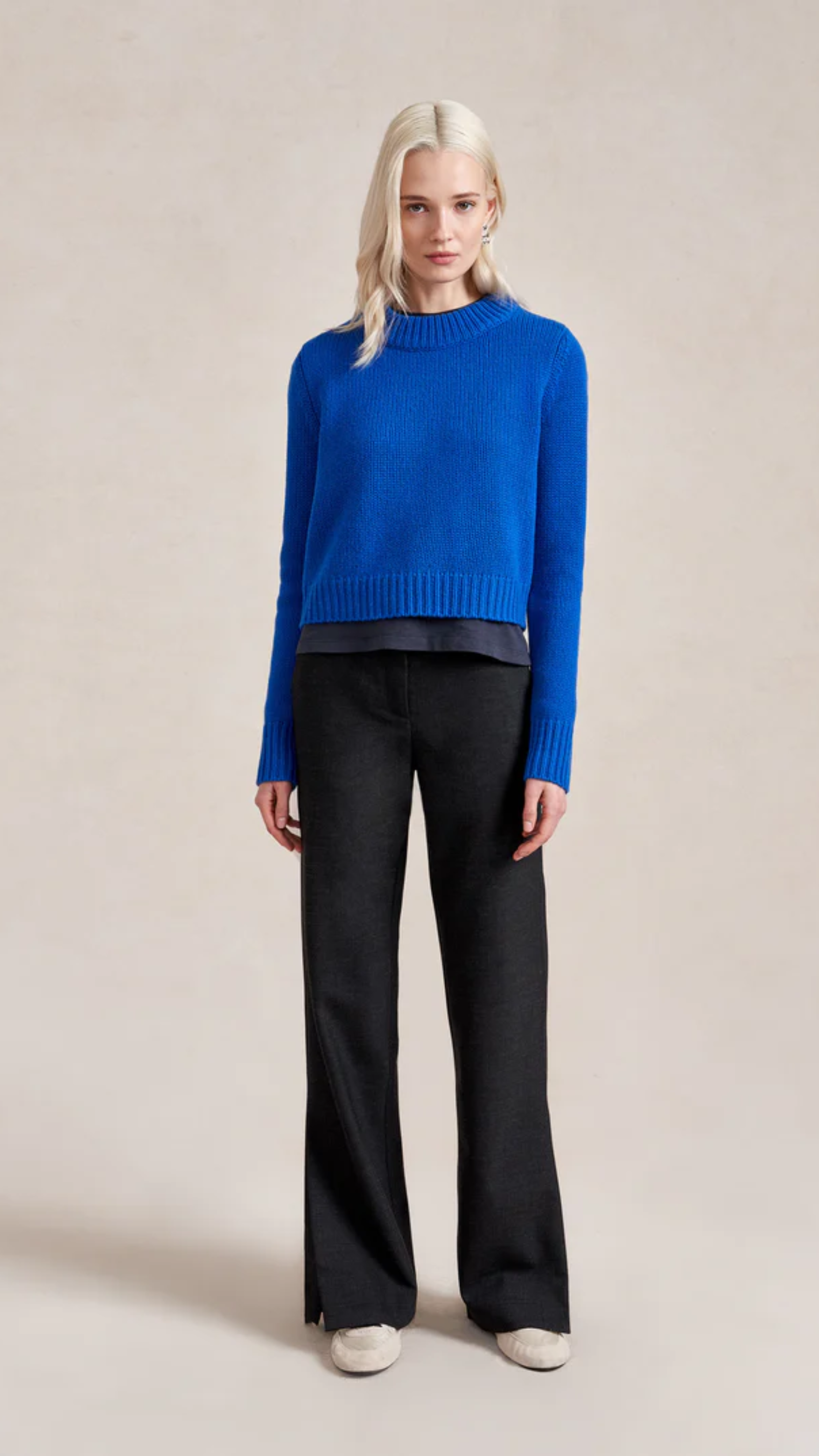 La Ligne Solid Mini Marin Sweater in Cobalt