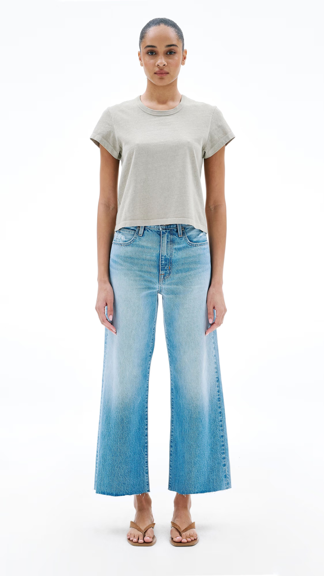 Slvrlake Grace Crop Jean in Find Your Way Blue