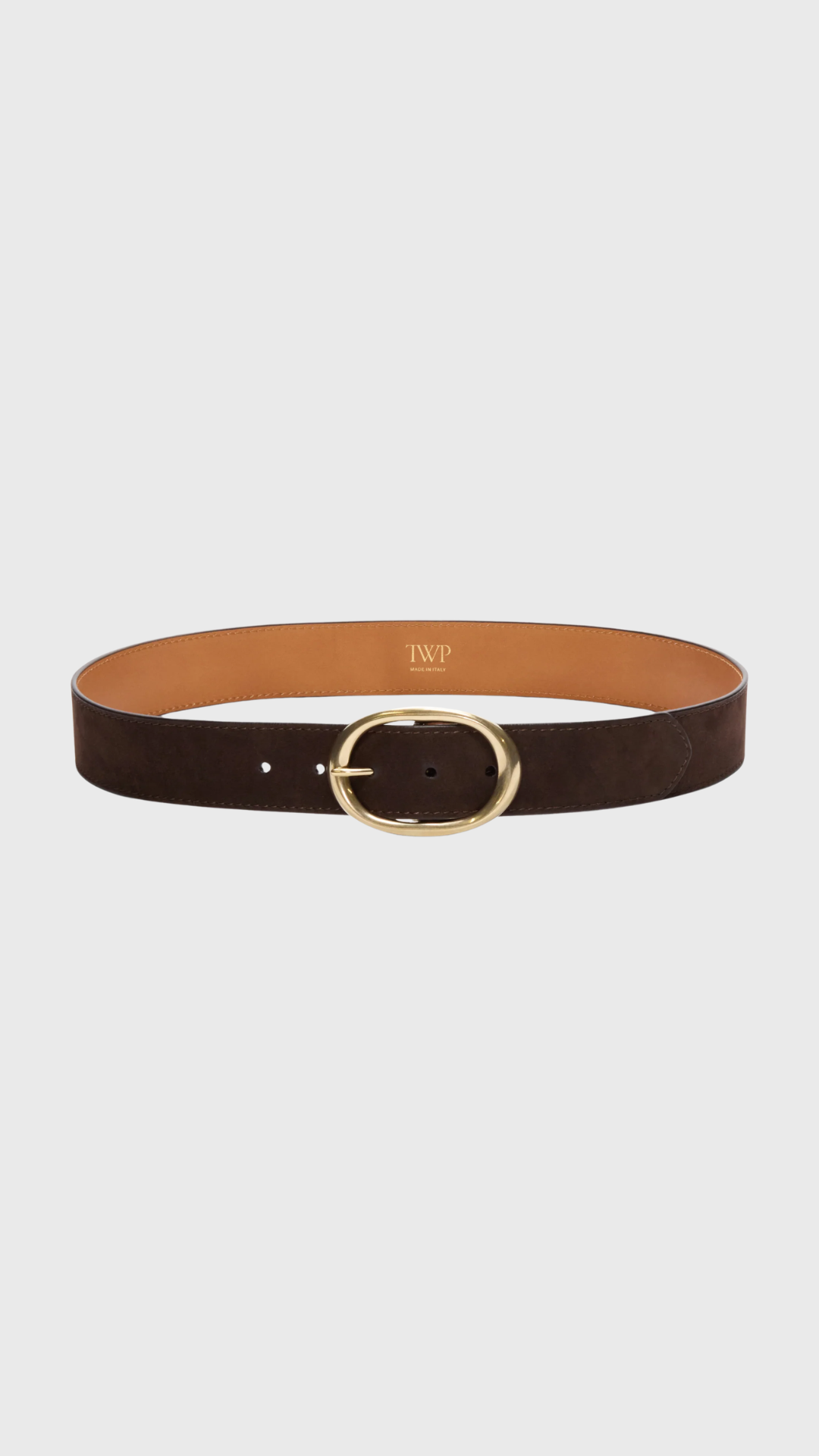 TWP Wide Belt in Chocolate