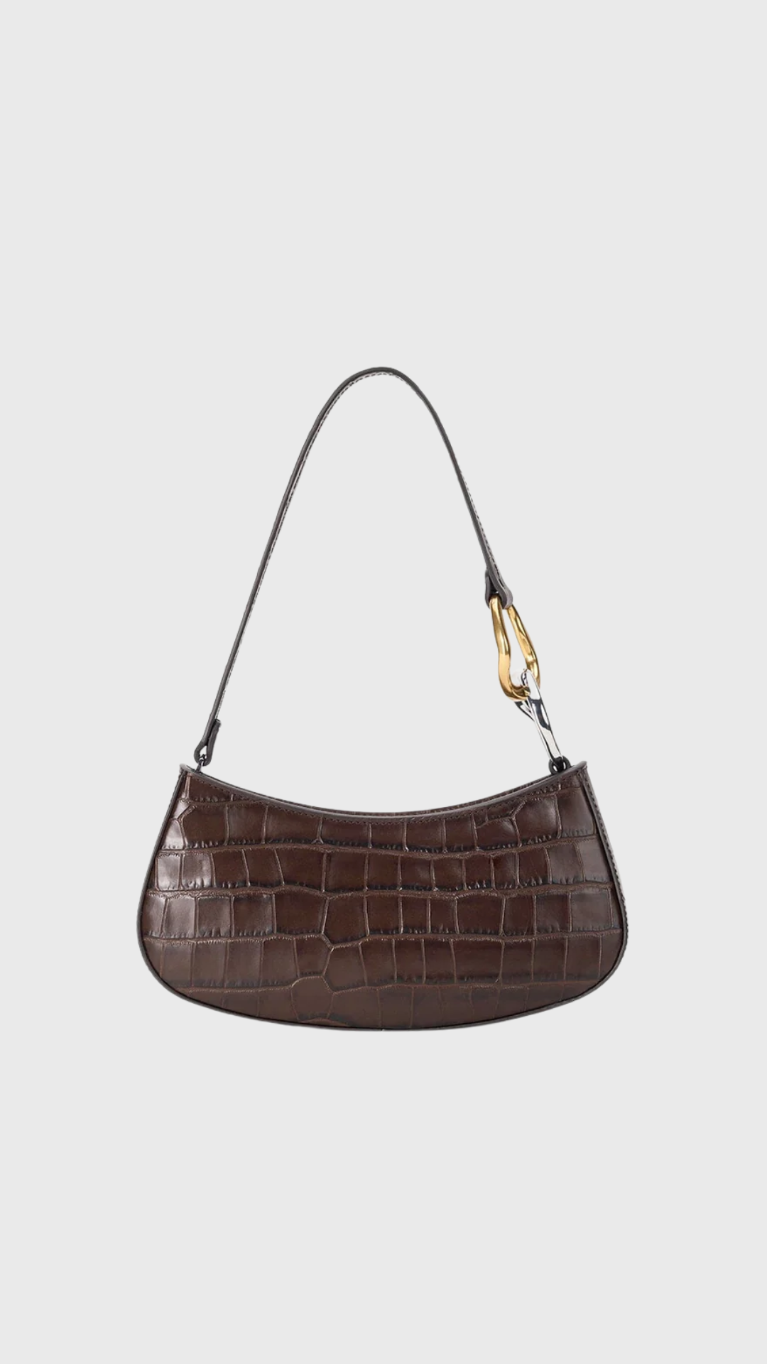 Staud Ollie Bag in Espresso Croc