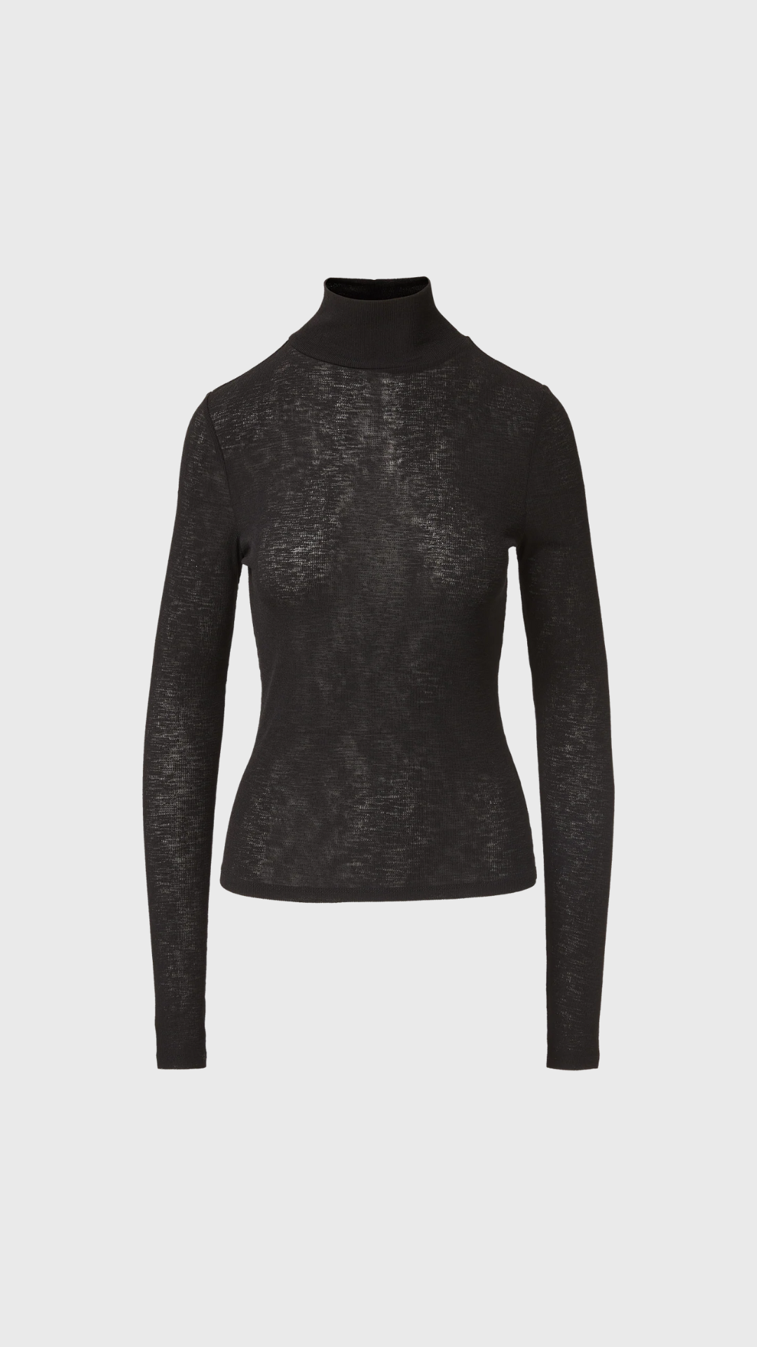 Veronica Beard Wyeth Ribbed Turtleneck Top in Black