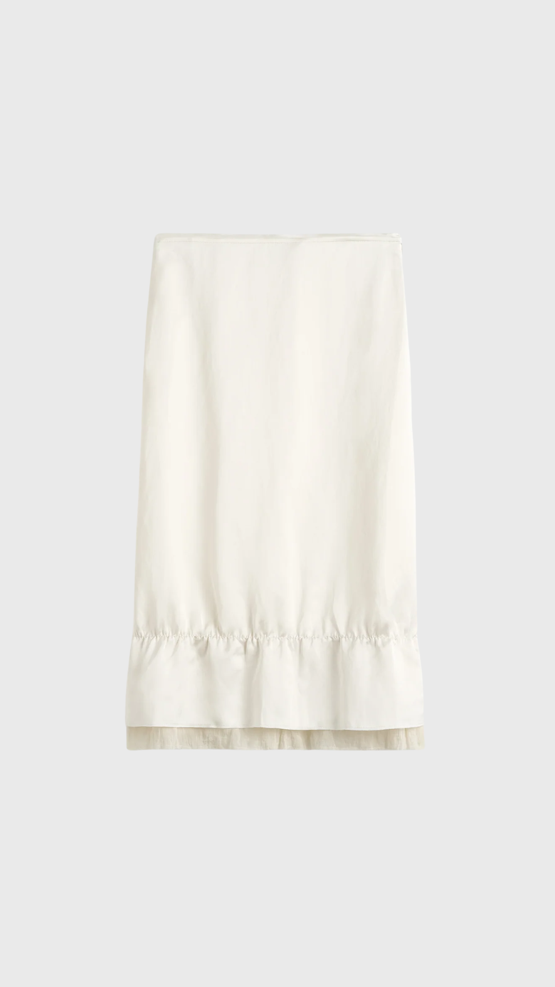 Toteme Layered Satin Skirt in White