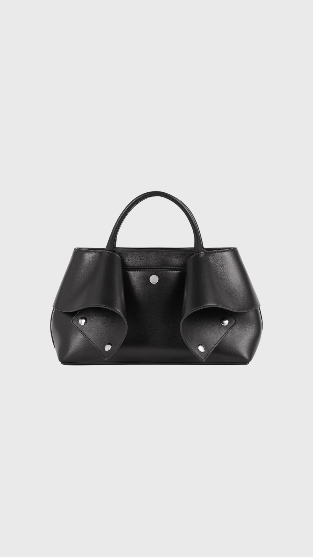 Toteme Small Mercer Leather Tote in Black/Red