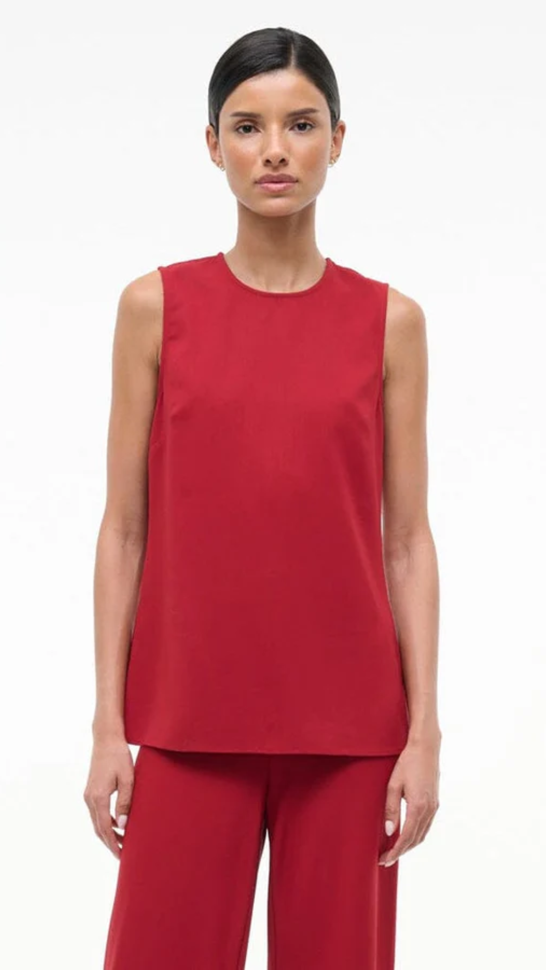 Staud Bronte Top in Pomegranate
