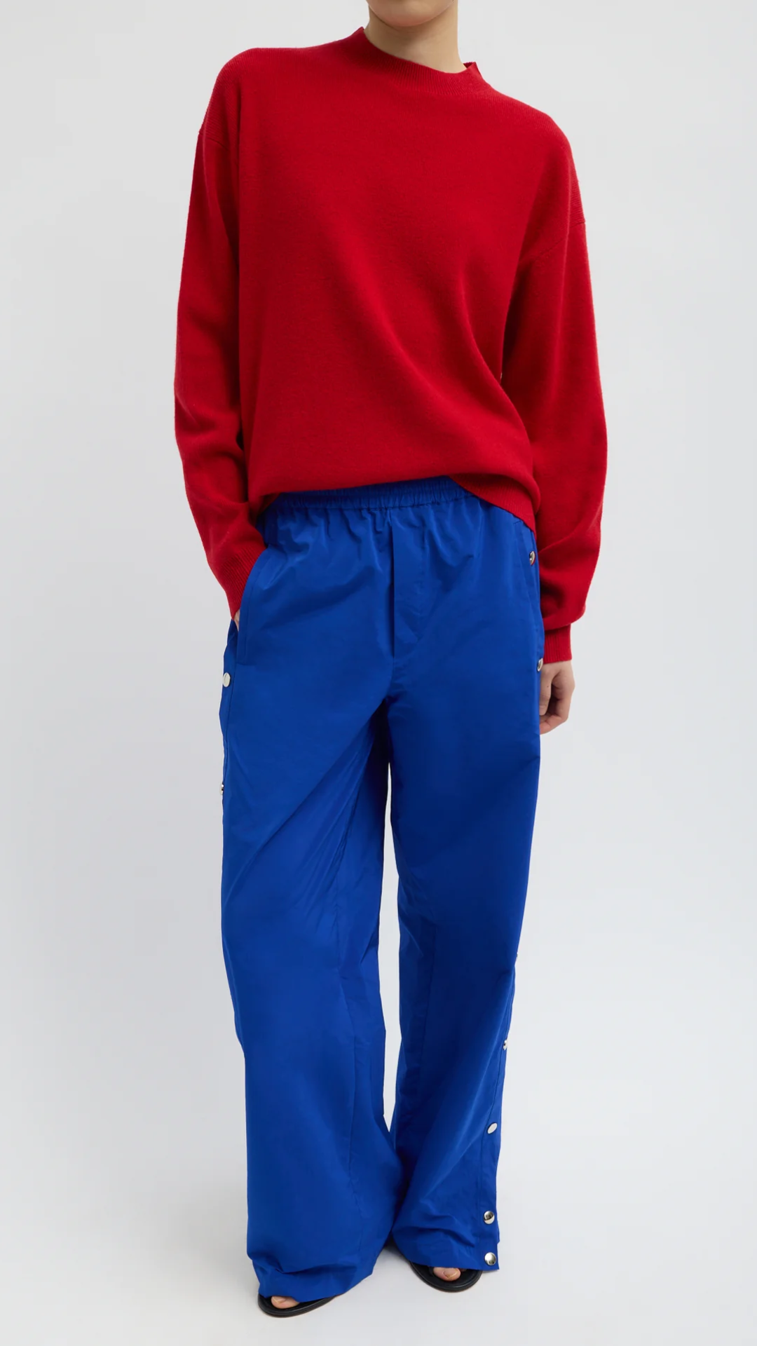 Tibi Nylon Snap On Jogger