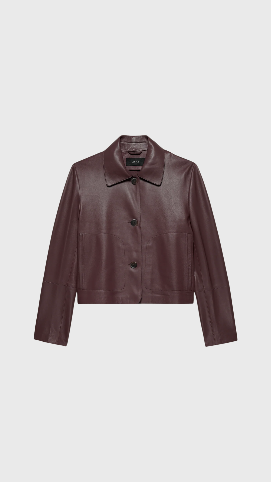 Arma Emy Leather Jacket in Mahogany
