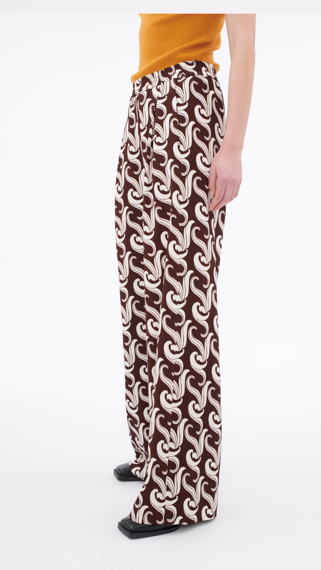 ODEEH Brown Pattern Pant