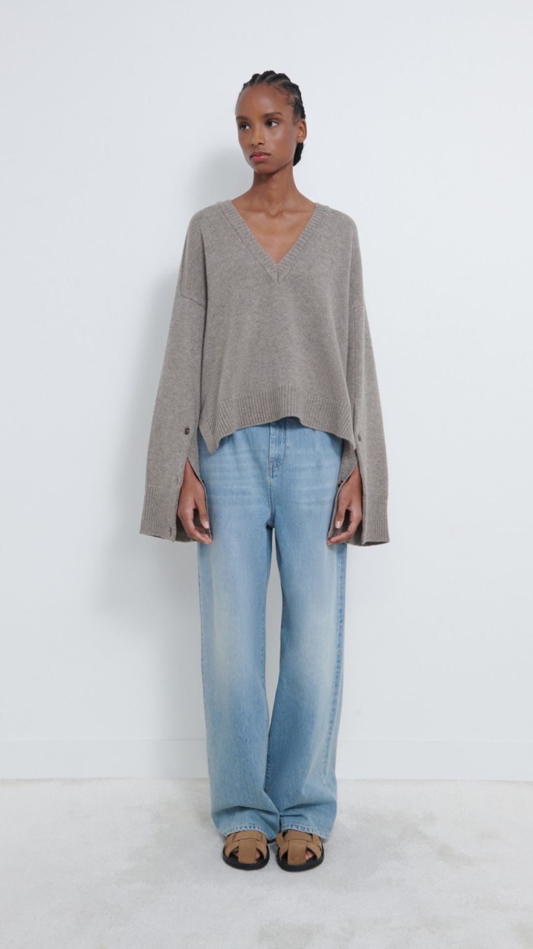 Loulou Studio RIKE V Neck Sweater