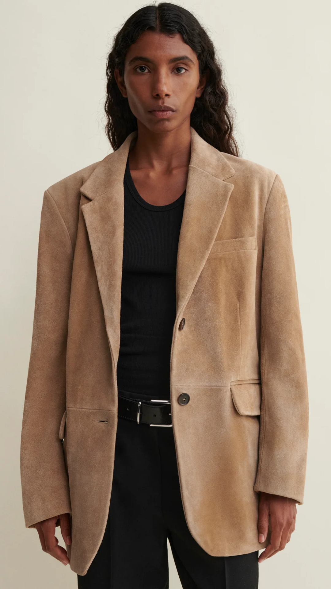 Arma Benny Suede Blazer in Beige