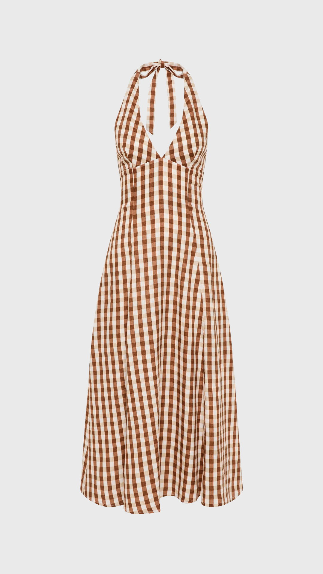 Faithfull | Women's Marais Midi Dress Gingham Cedar