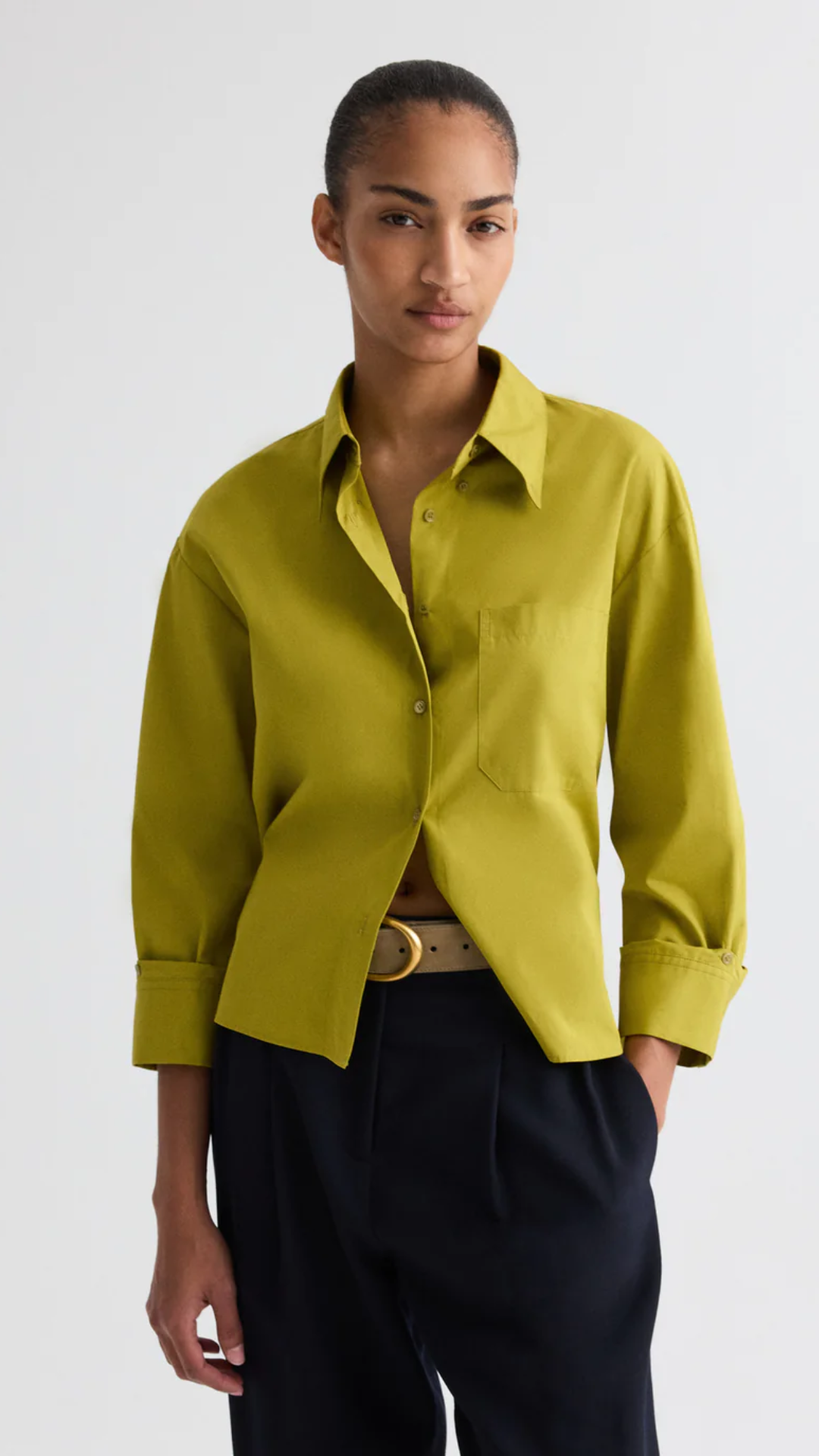 TWP J.D. Shirt in Avocado Oil