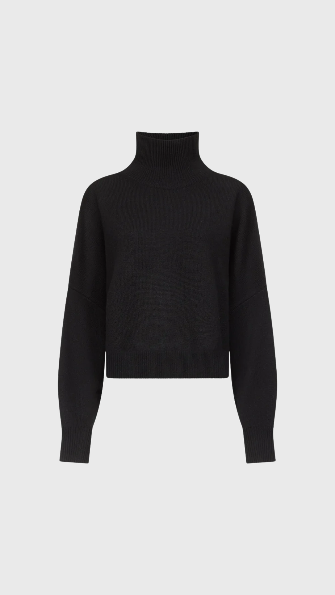 LouLou de Saison Luke Stand Collar Sweater in Black
