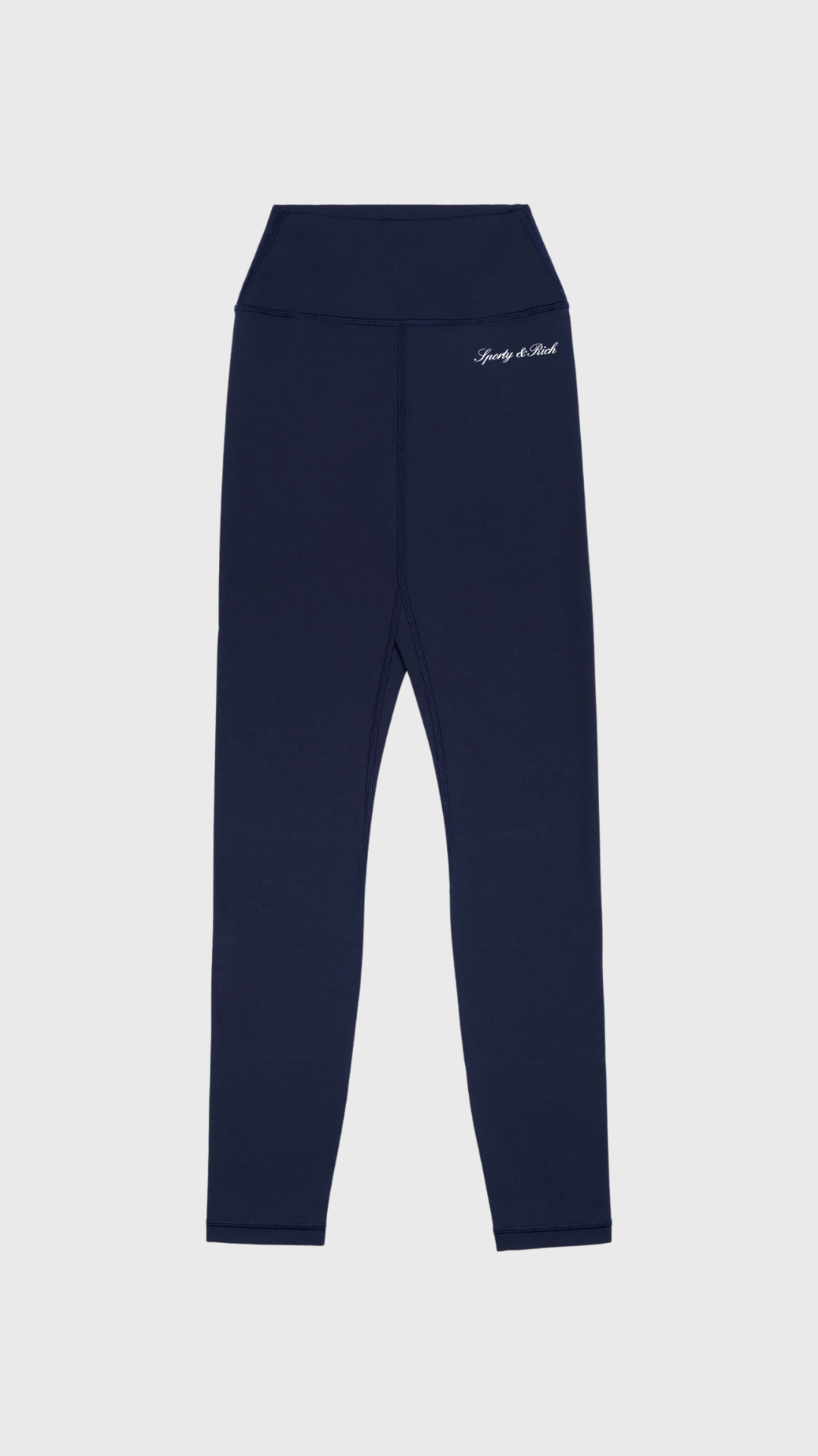 Sporty & Rich Signature Logo Legging in Dark Navy