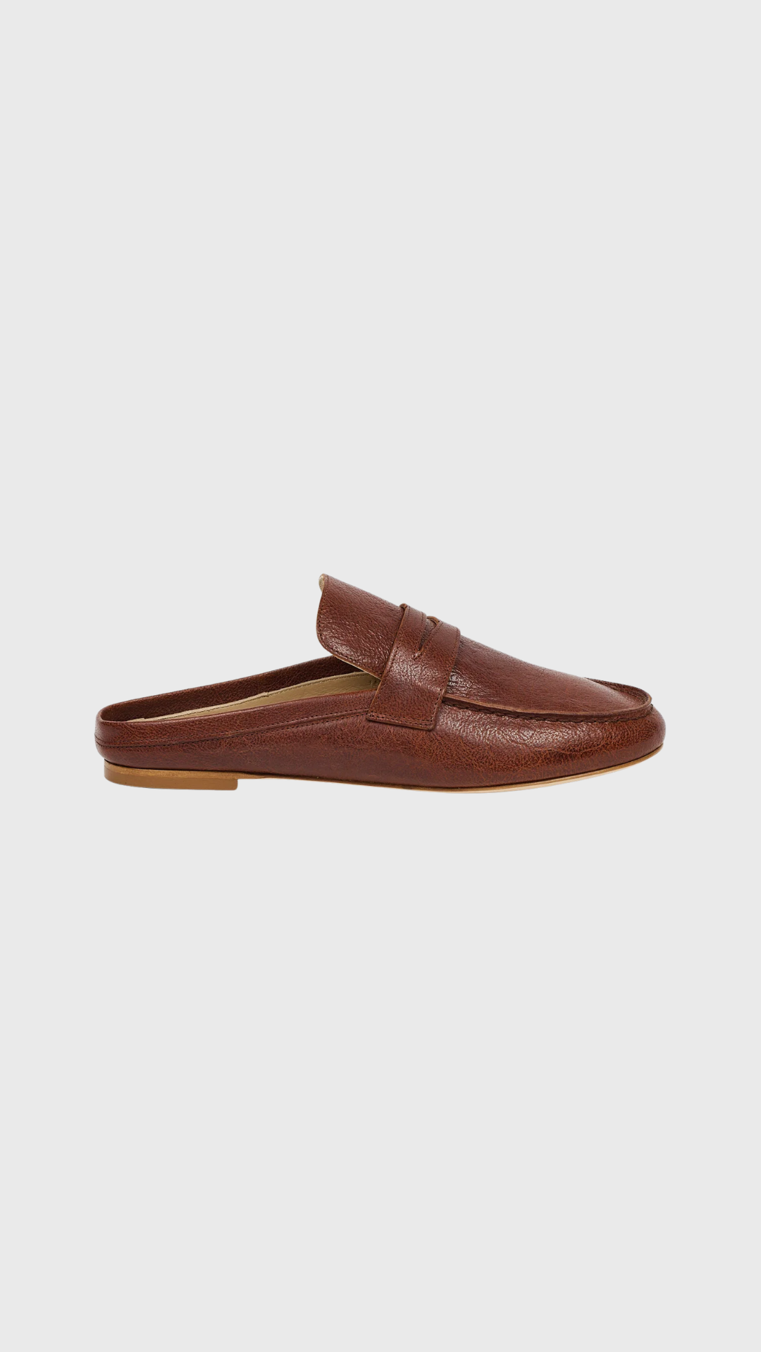 Jamie Haller The Penny Loafer Mule in Cuoio