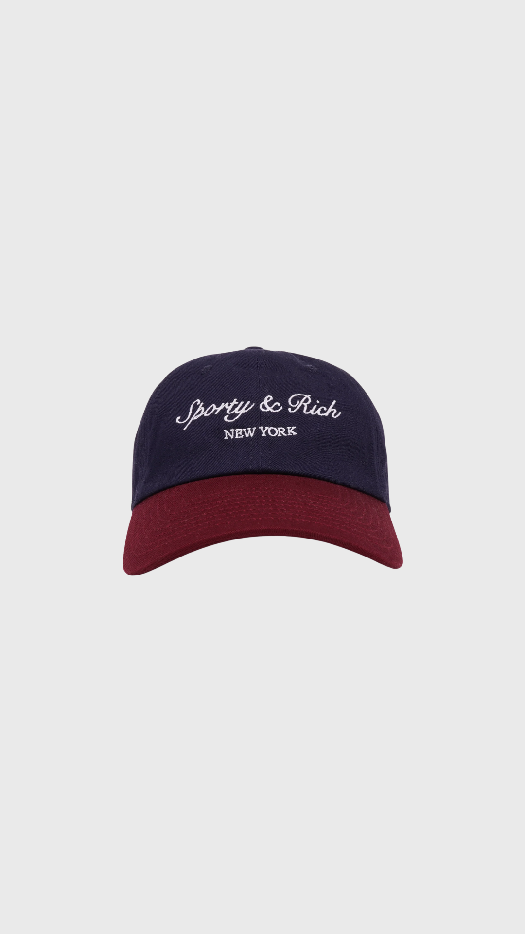 Sporty & Rich Syracuse NY Hat in Navy/Bordeaux